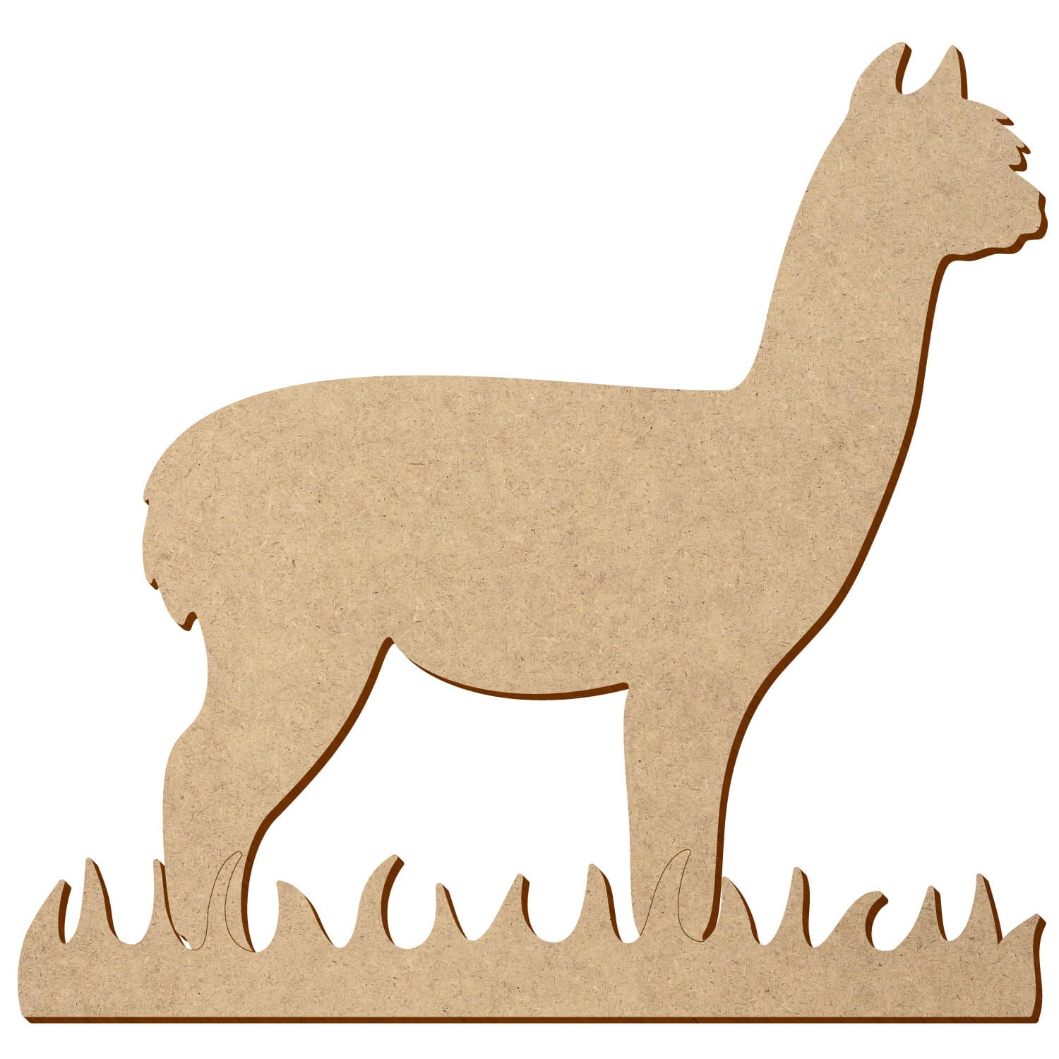 Alpaka im Gras MDF Zuschnitt 5-50cm