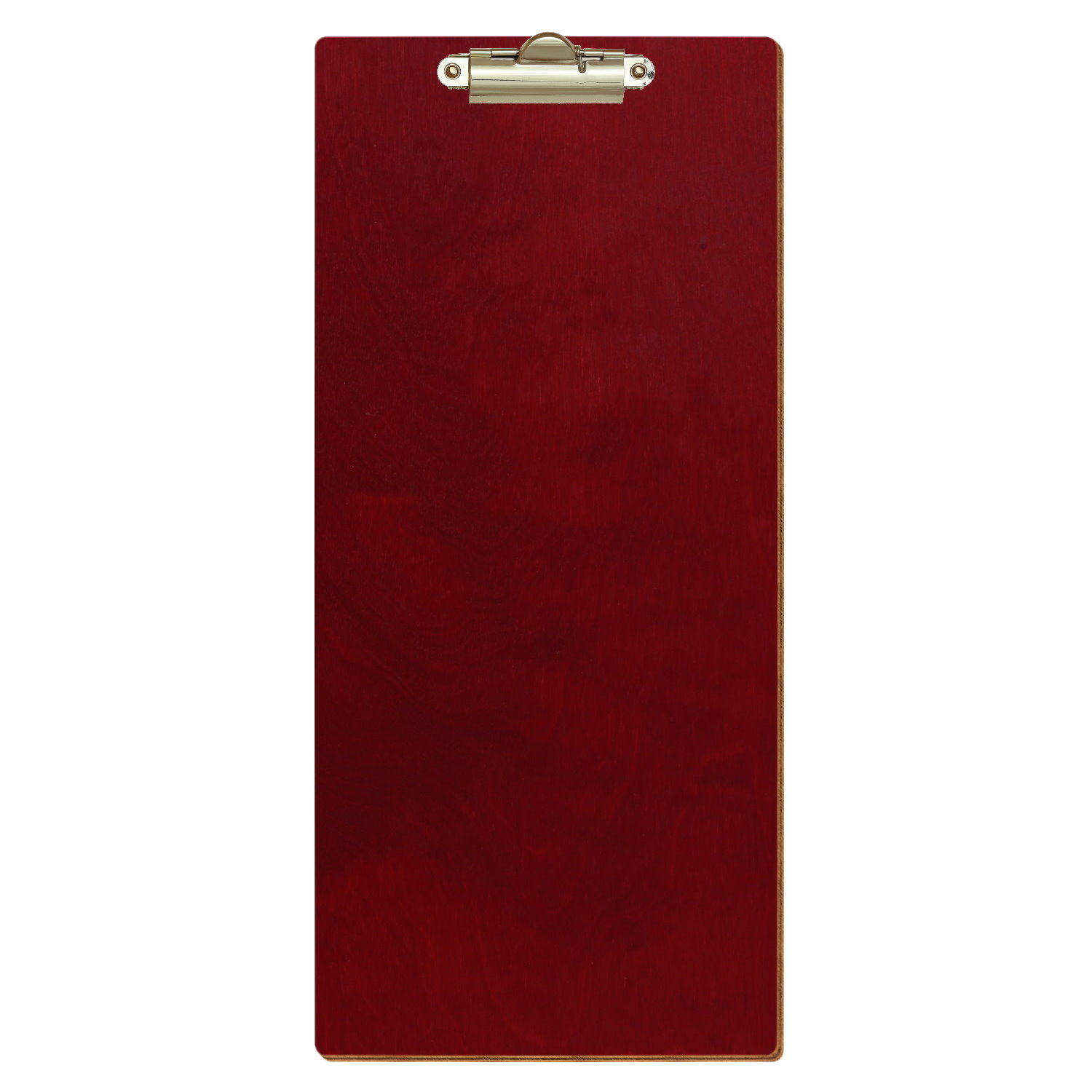Klemmbrett Getränkekarte Standardform Dunkelrot hochkant Zahnklemme gold