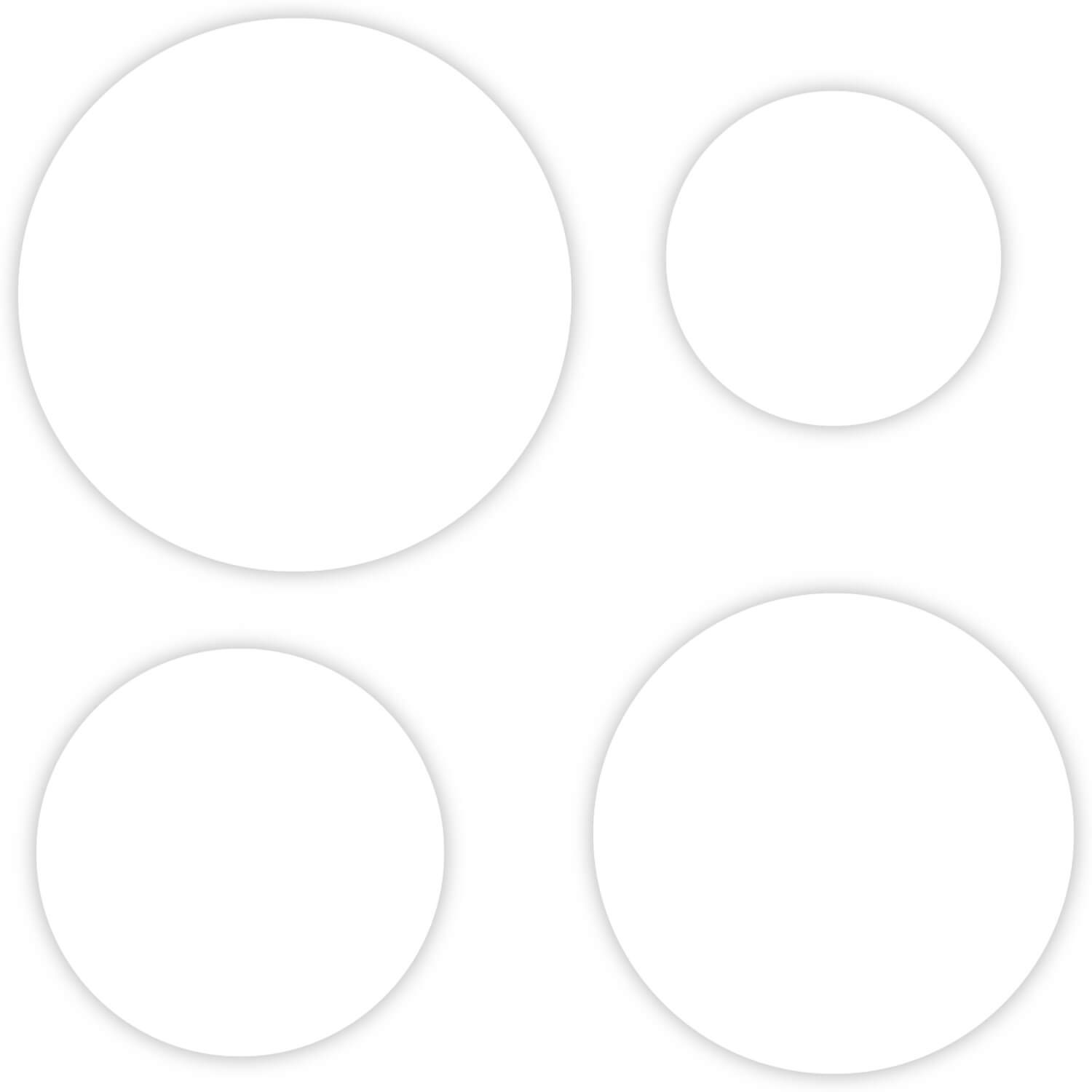 PLEXIGLAS® Zuschnitt 3-50cm - Scheibe Kreis weiss Gruppenbild