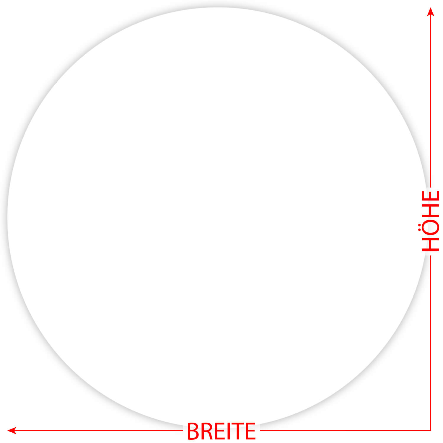 PLEXIGLAS® Zuschnitt 3-50cm - Scheibe Kreis weiss Größe