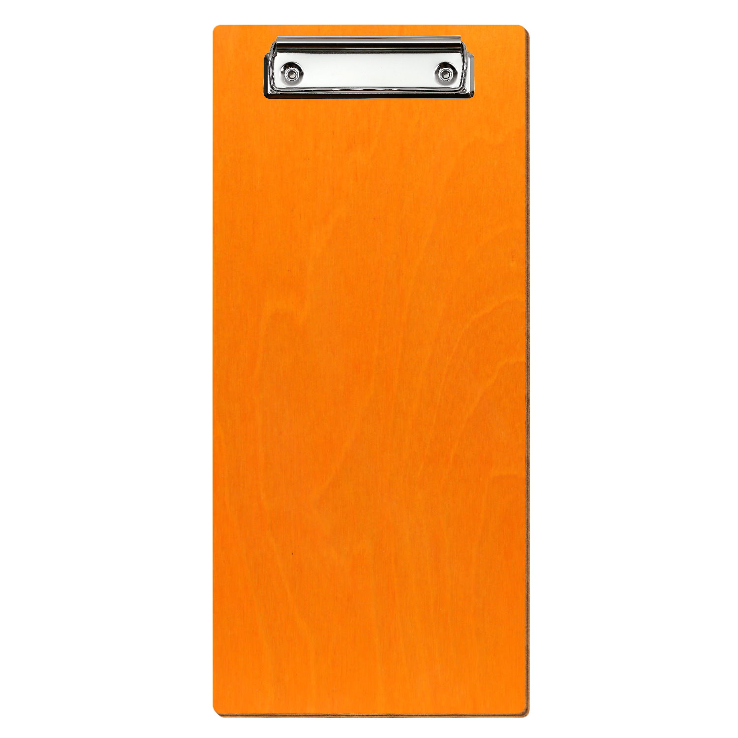Klemmbrett Getränkekarte Standardform Orange hochkant Bügelklemme silber