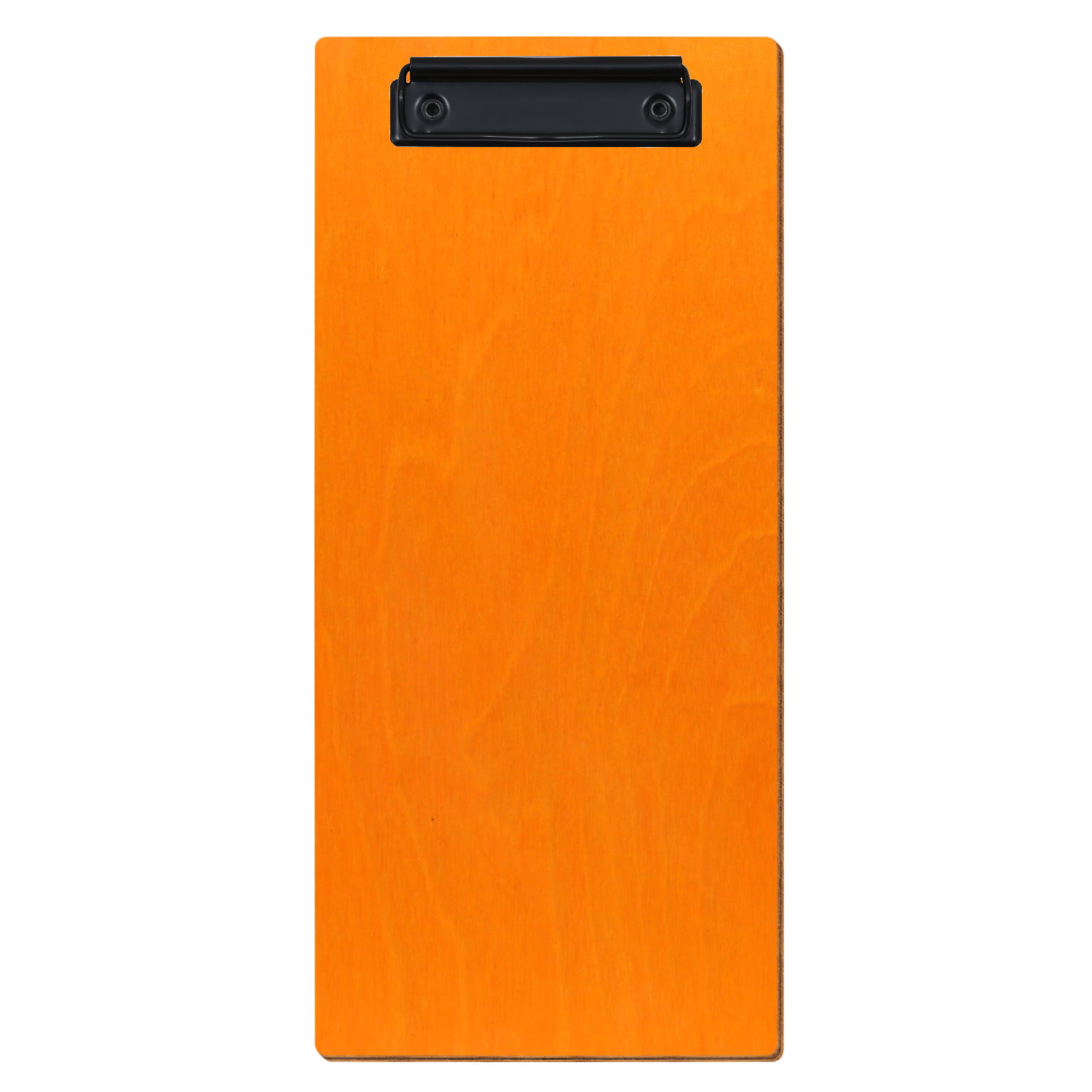 Klemmbrett Getränkekarte Standardform Orange hochkant Bügelklemme schwarz