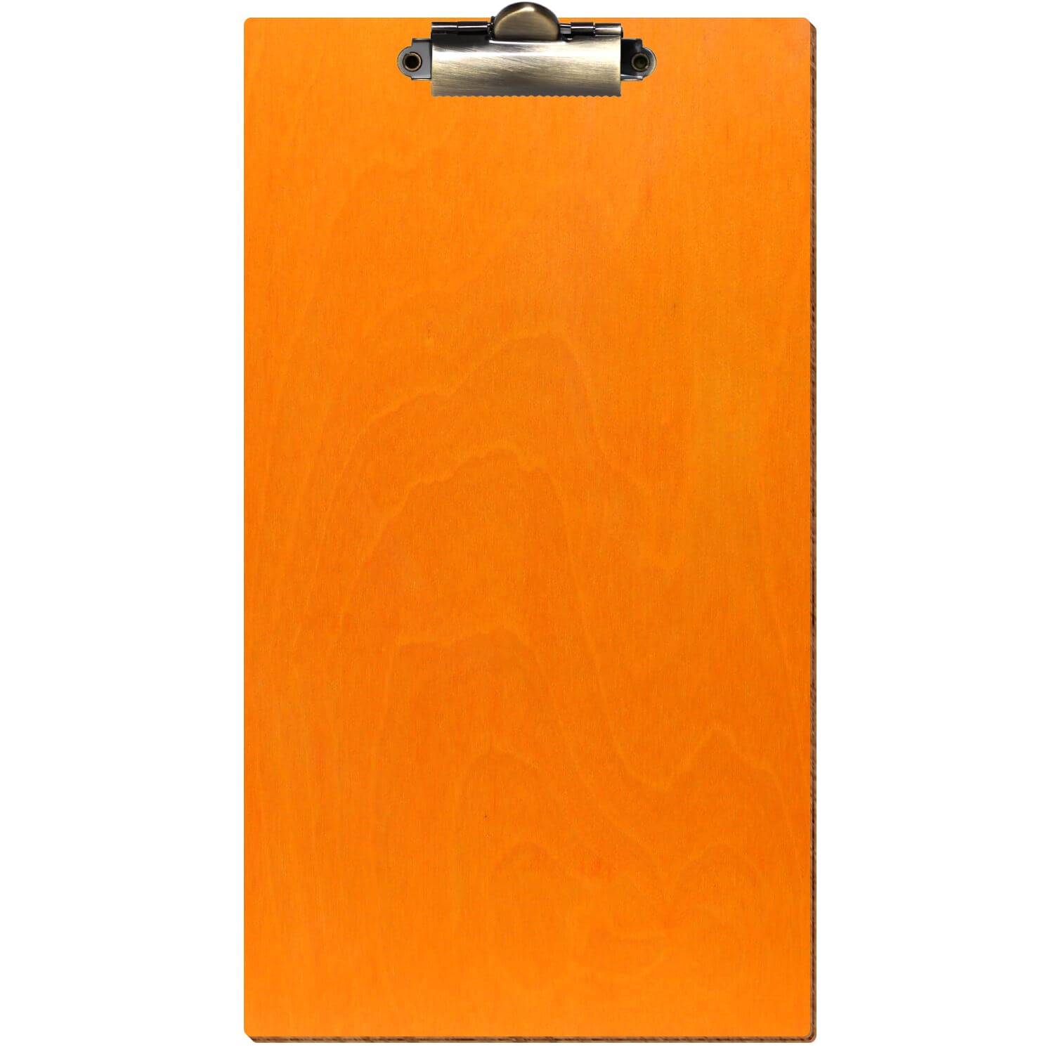 Klemmbrett Getränkekarte Standardform Orange hochkant Zahnklemme antik