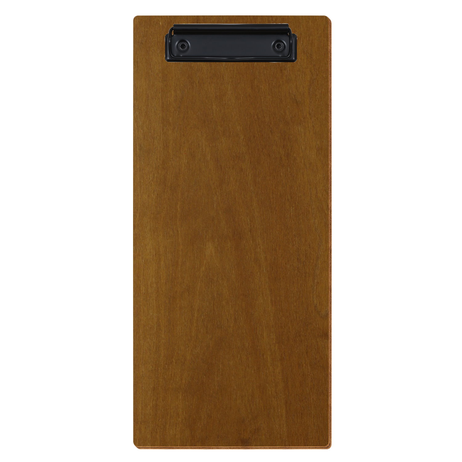 Klemmbrett Getränkekarte Standardform Teak hochkant Bügelklemme schwarz