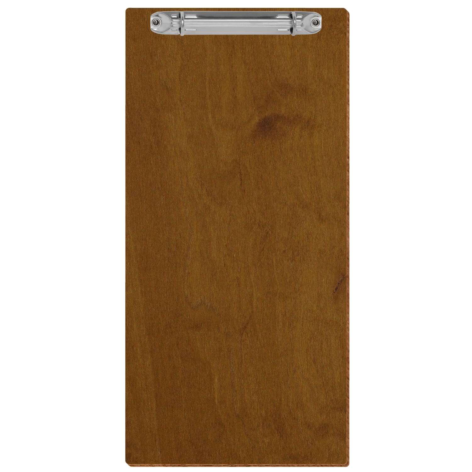Klemmbrett Getränkekarte Standardform Teak hochkant Ringbuchmechanik silber