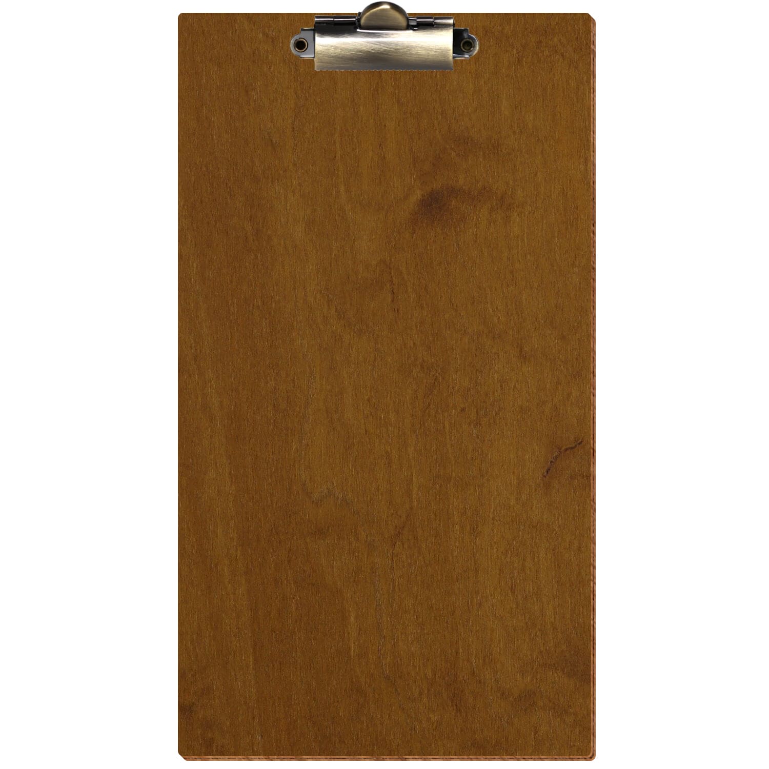 Klemmbrett Getränkekarte Standardform Teak hochkant Zahnklemme antik