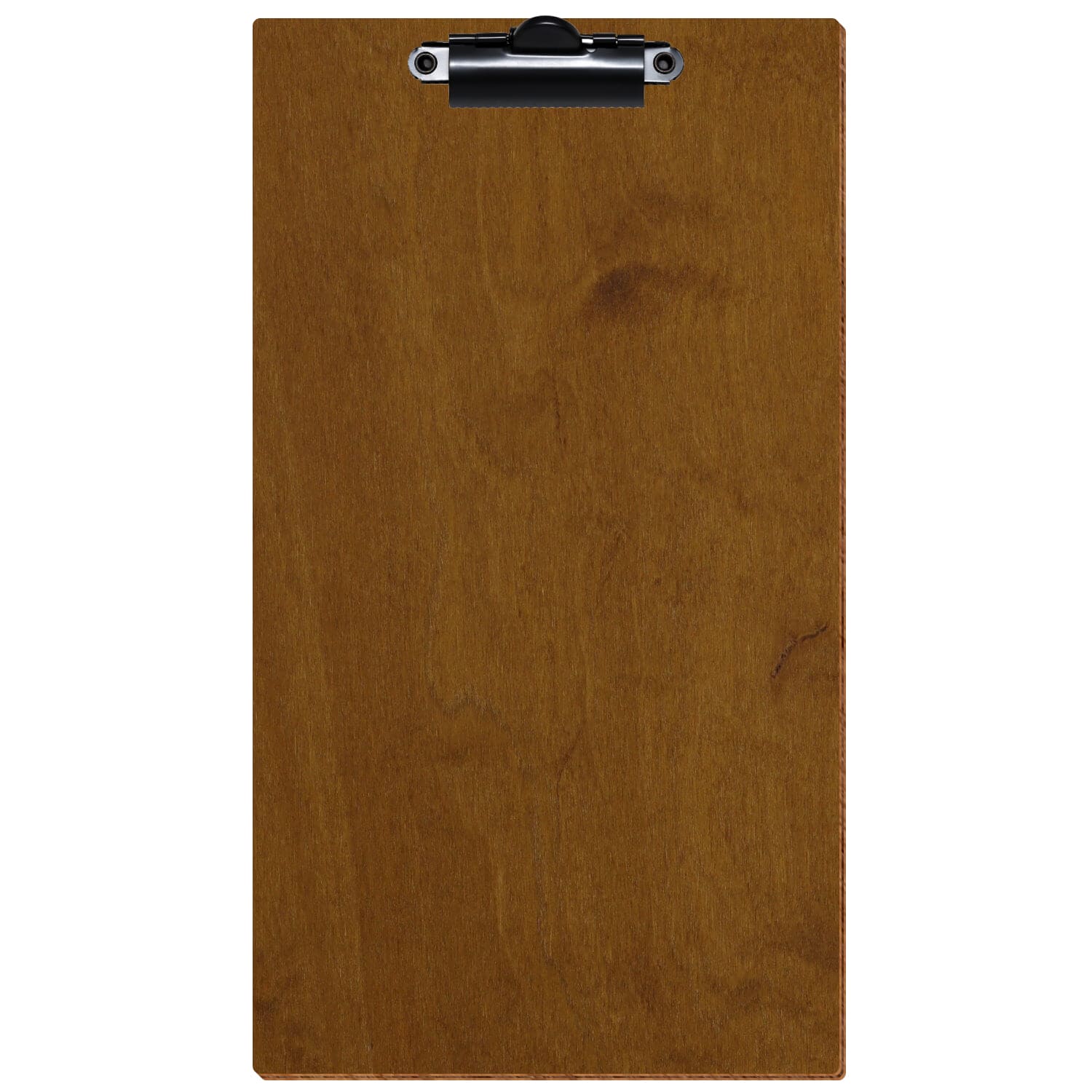 Klemmbrett Getränkekarte Standardform Teak hochkant Zahnklemme schwarz