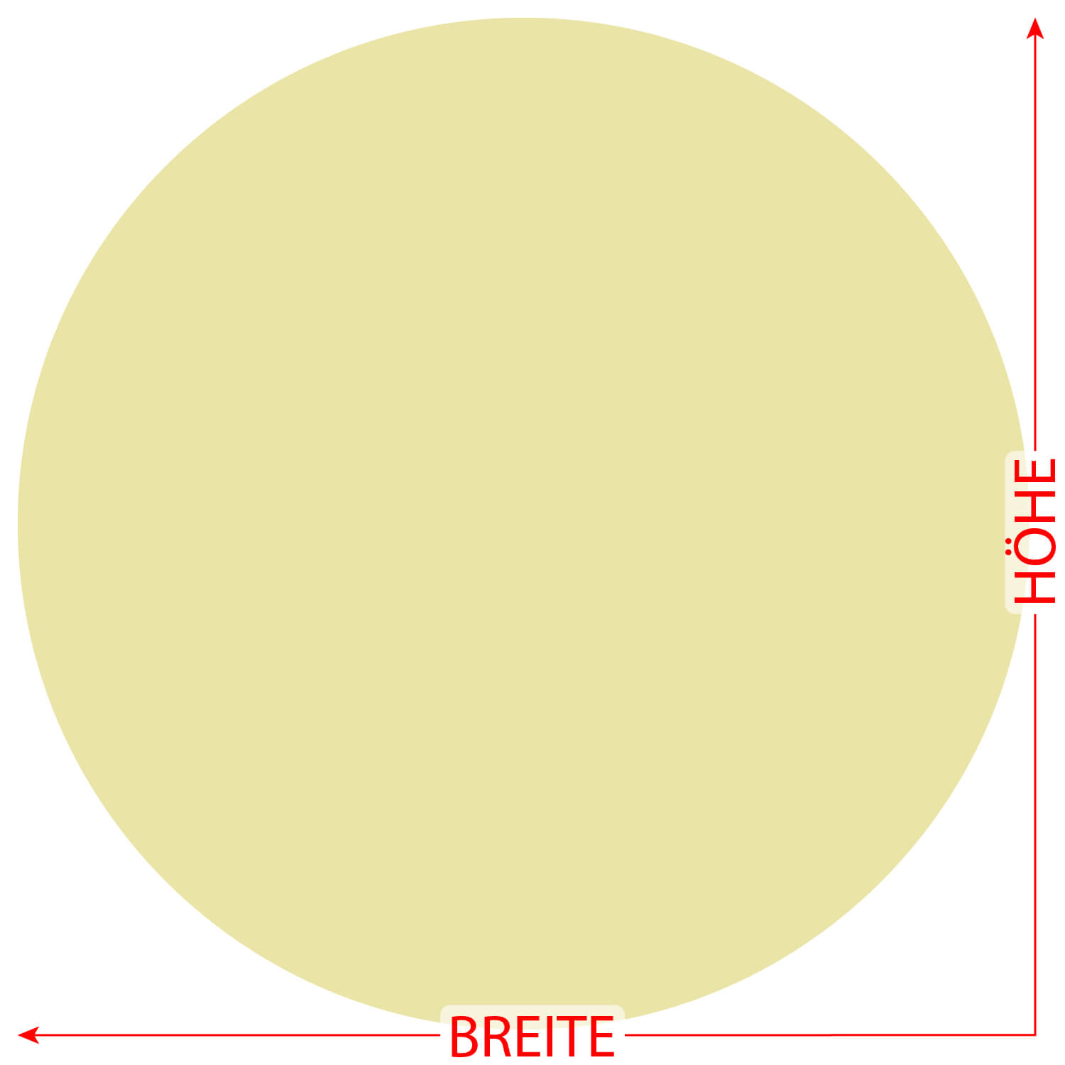 PLEXIGLAS® Zuschnitt 3-50cm - Scheibe Kreis creme Größe
