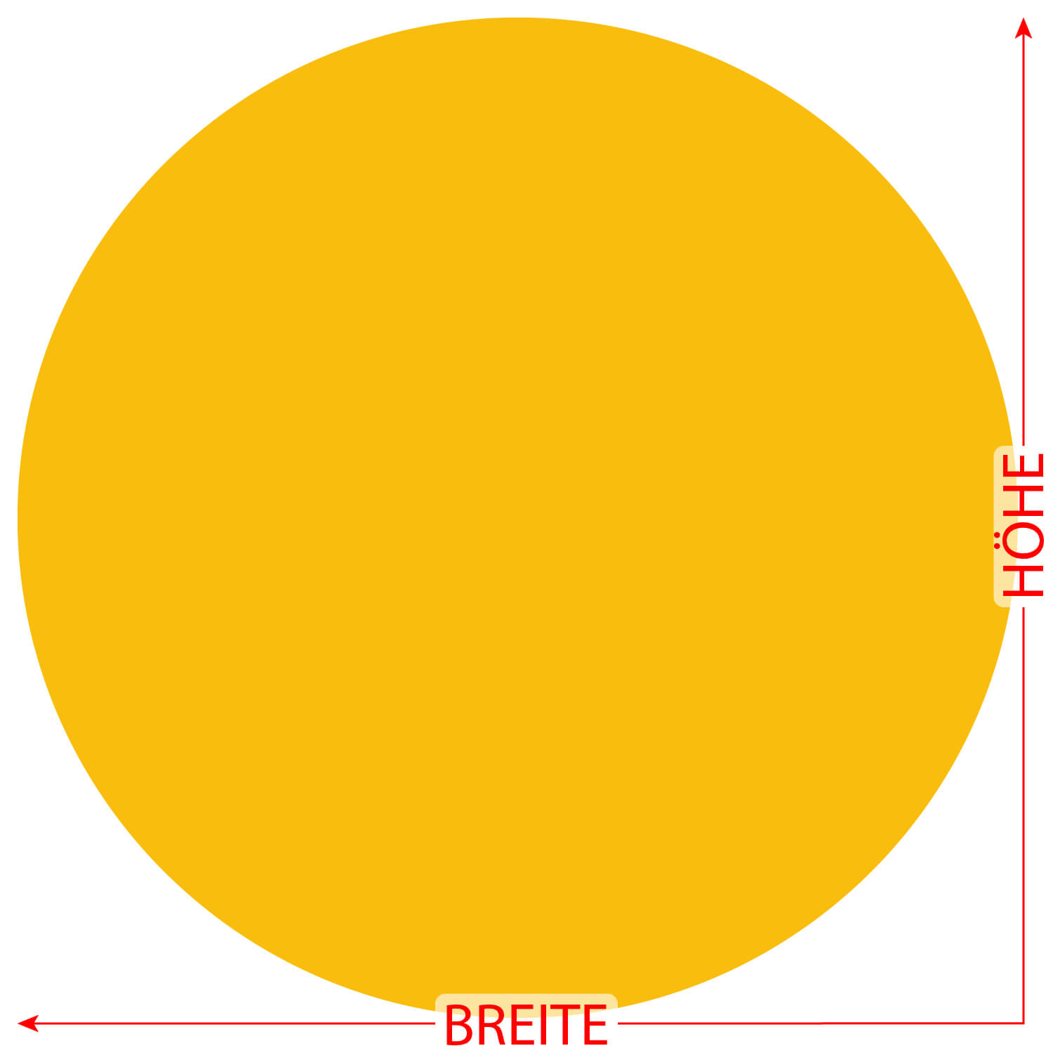 PLEXIGLAS® Zuschnitt 3-50cm - Scheibe Kreis gelb Gruppenbild