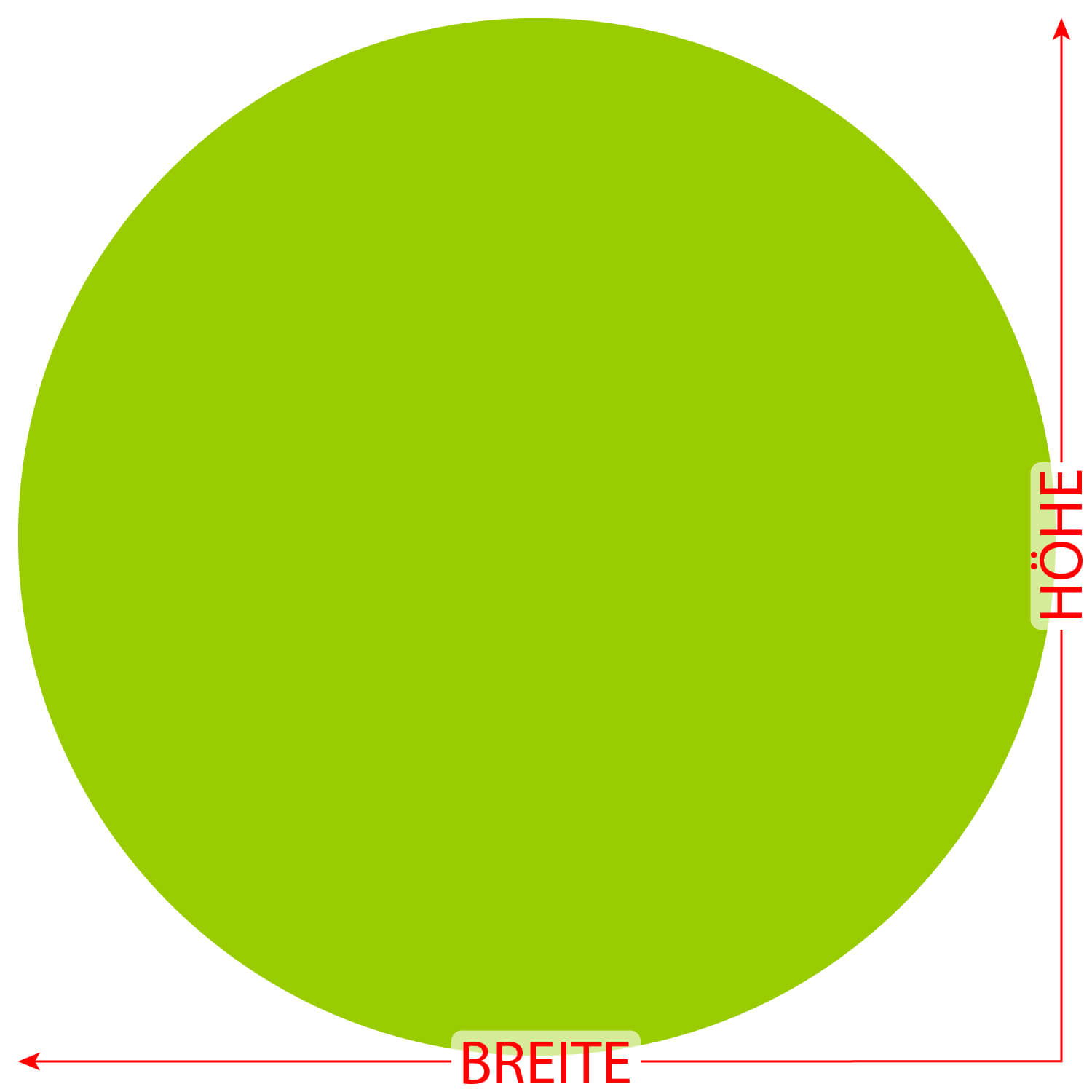 PLEXIGLAS® Zuschnitt 3-50cm - Scheibe Kreis grün Größe