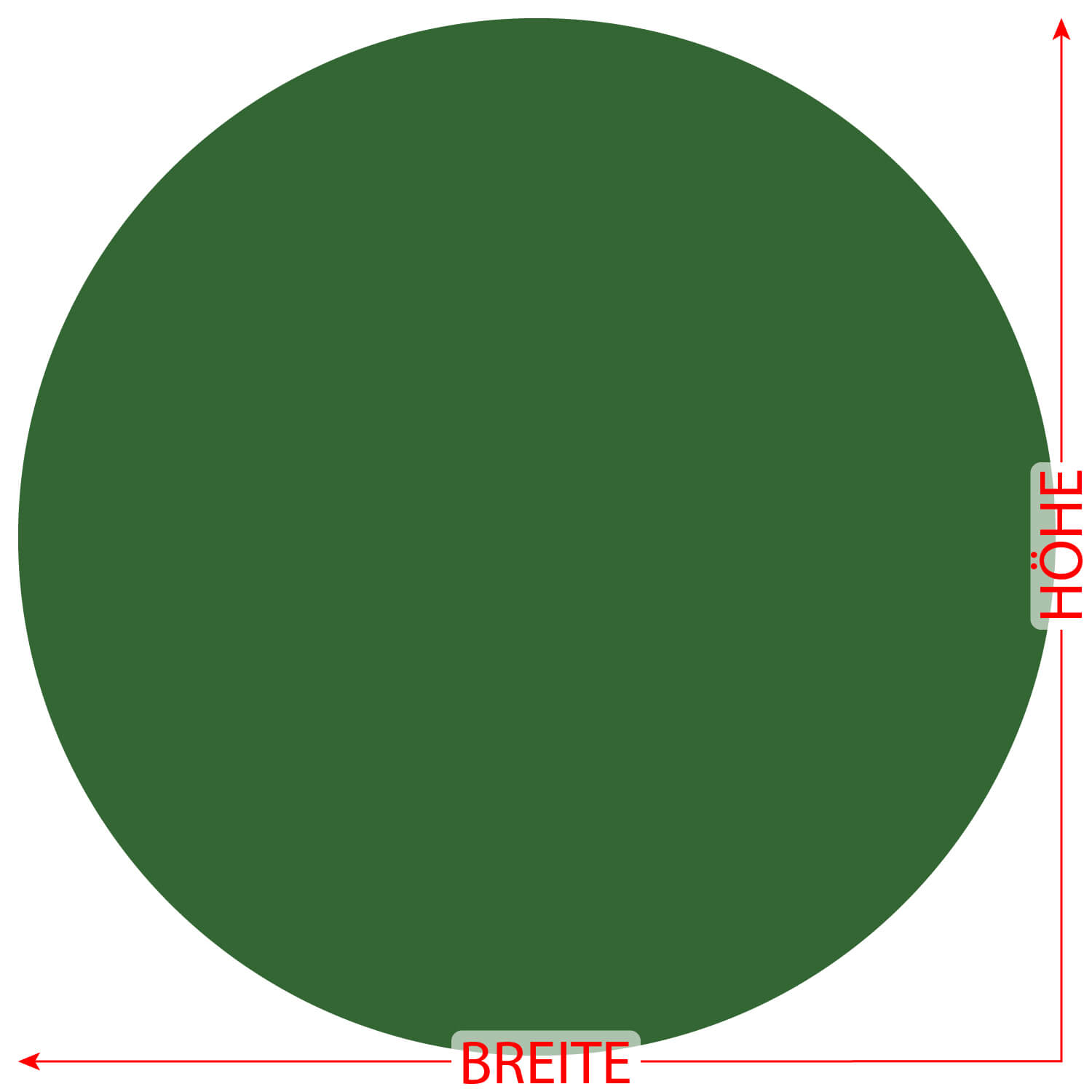 PLEXIGLAS® Zuschnitt 3-50cm - Scheibe Kreis dunkelgrün Gruppenbild