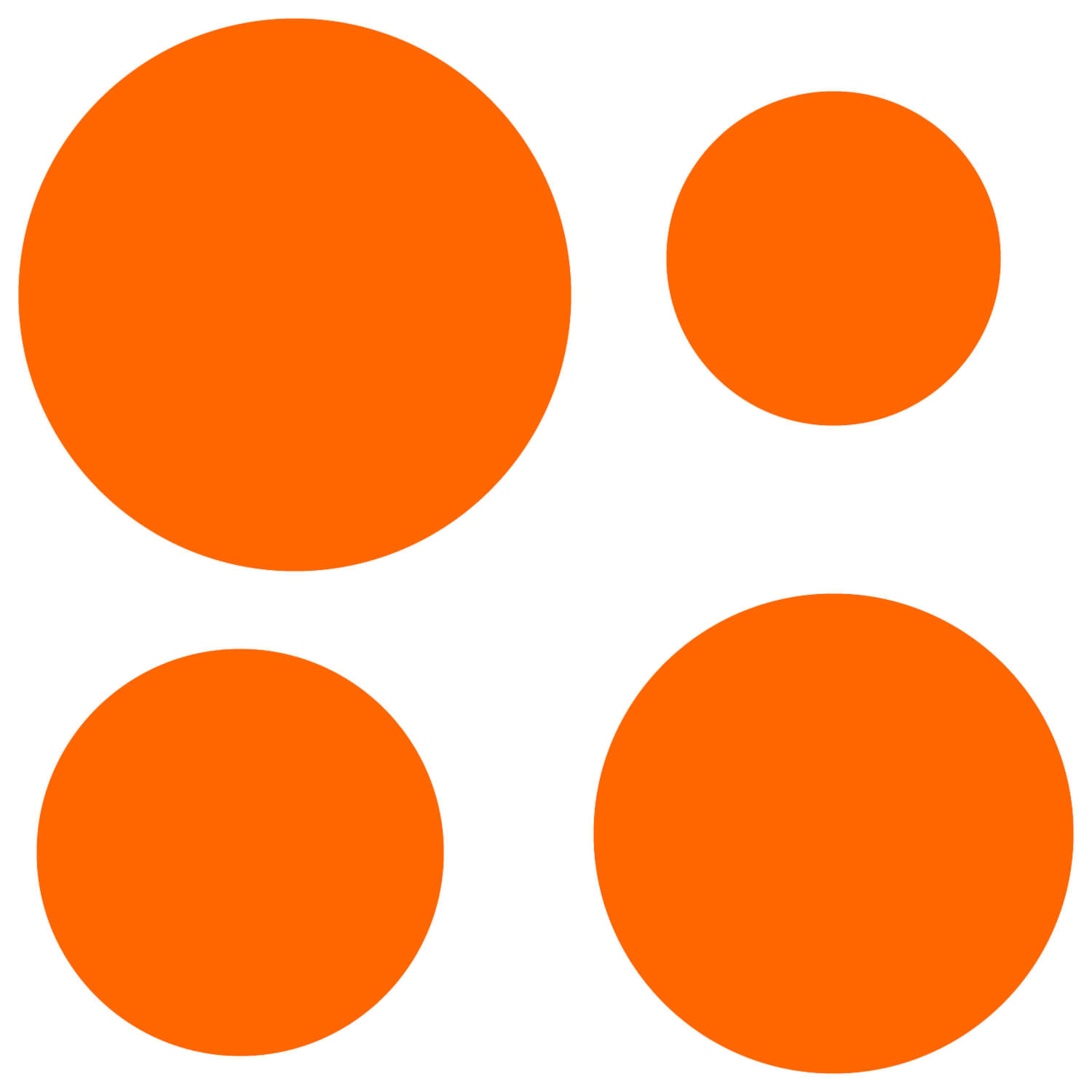 PLEXIGLAS® Zuschnitt 3-50cm - Scheibe Kreis orange Gruppenbild