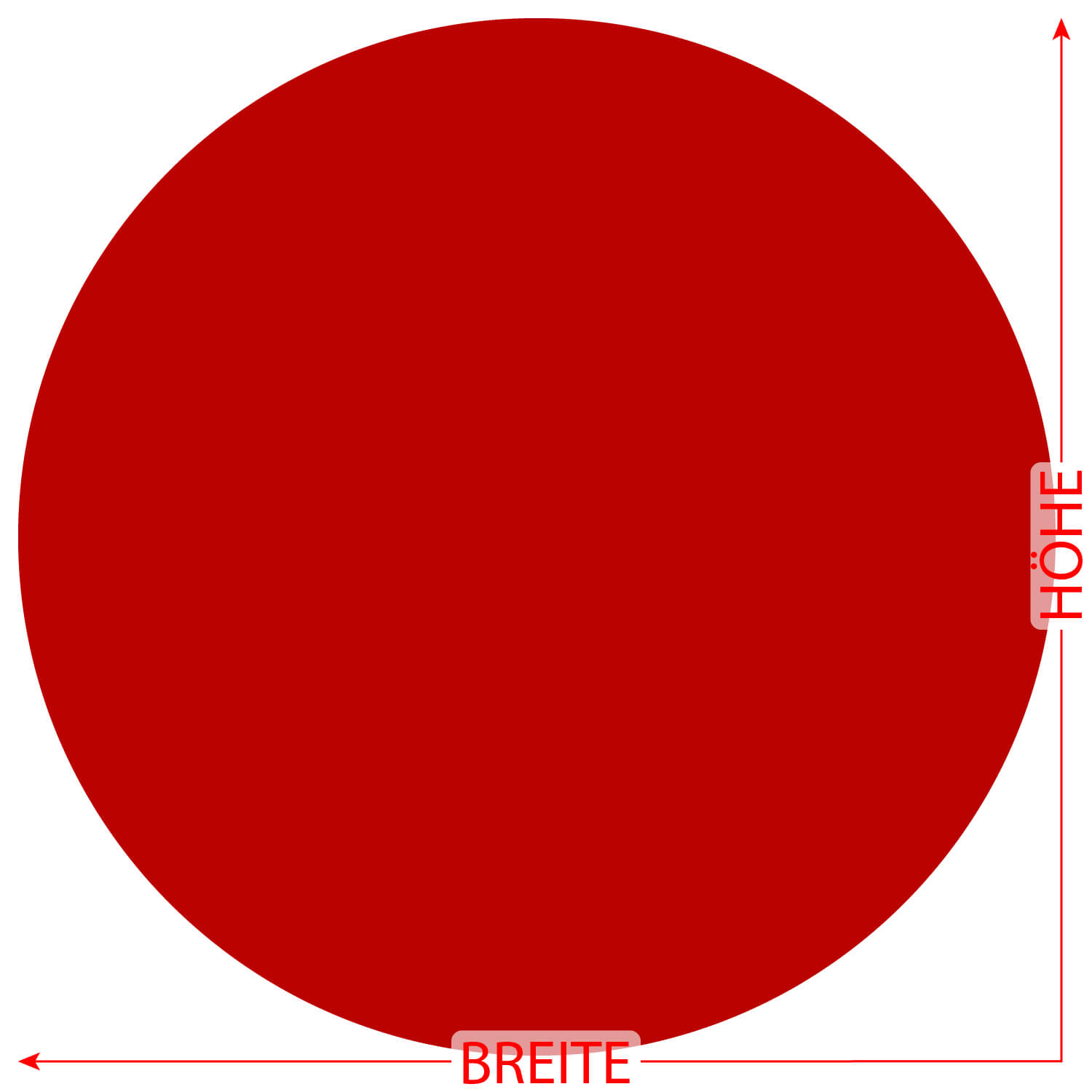 PLEXIGLAS® Zuschnitt 3-50cm - Scheibe Kreis rot Größe