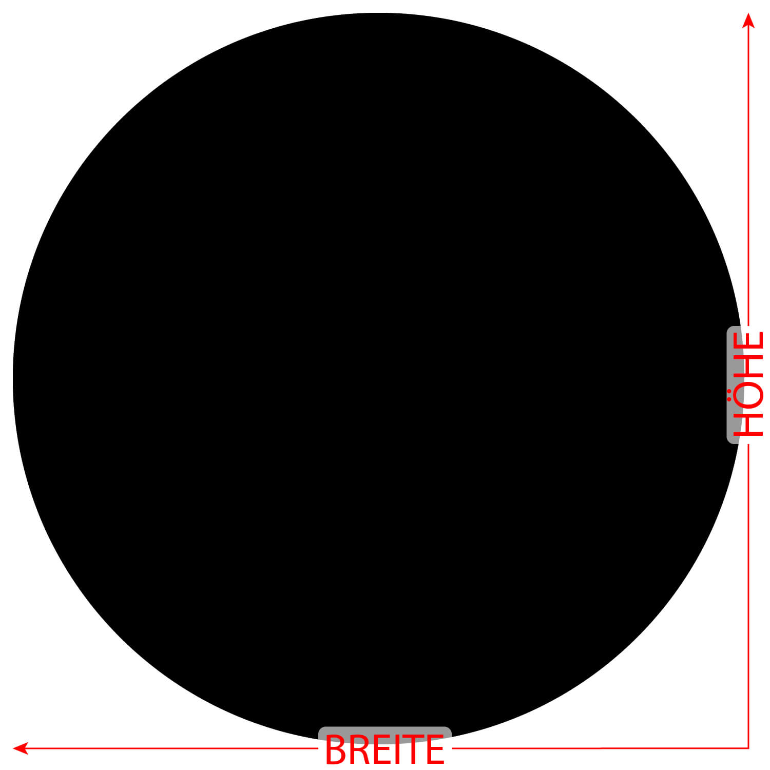 PLEXIGLAS® Zuschnitt 3-50cm - Scheibe Kreis schwarz Größe