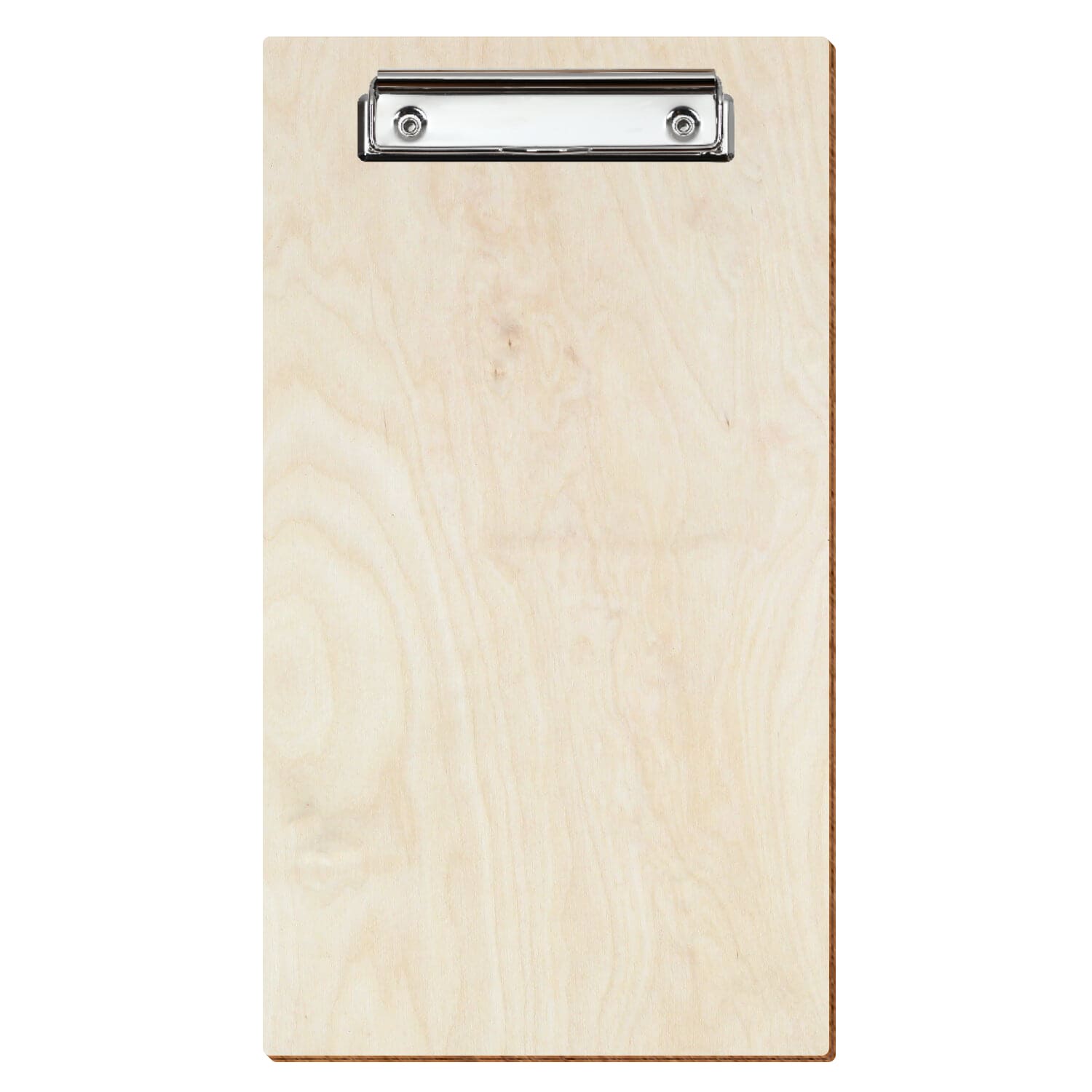 Klemmbrett Rechnungsformat Standardform Birke natur hochkant Bügelklemme silber
