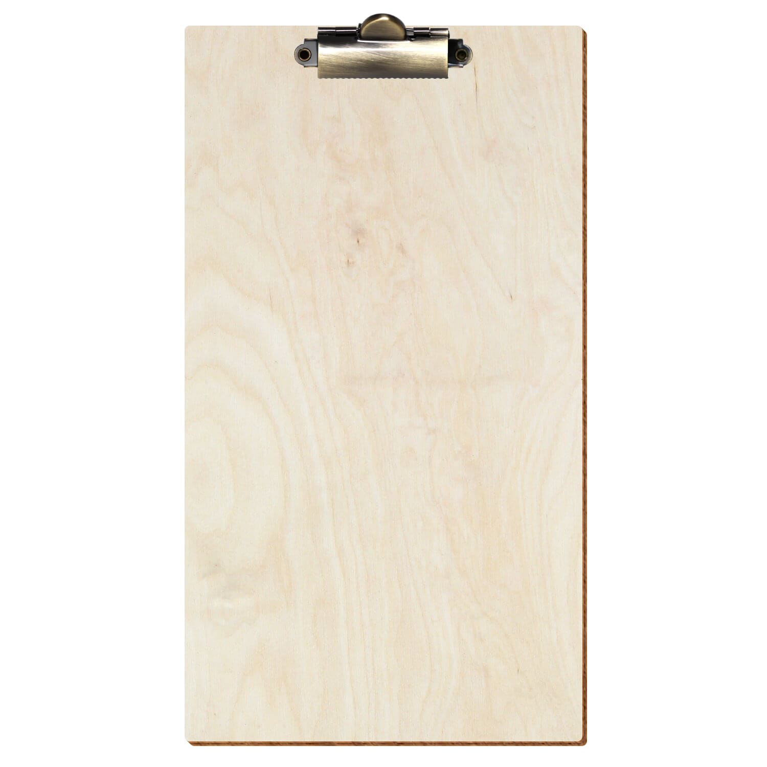 Klemmbrett Rechnungsformat Standardform Birke natur hochkant Zahnklemme antik