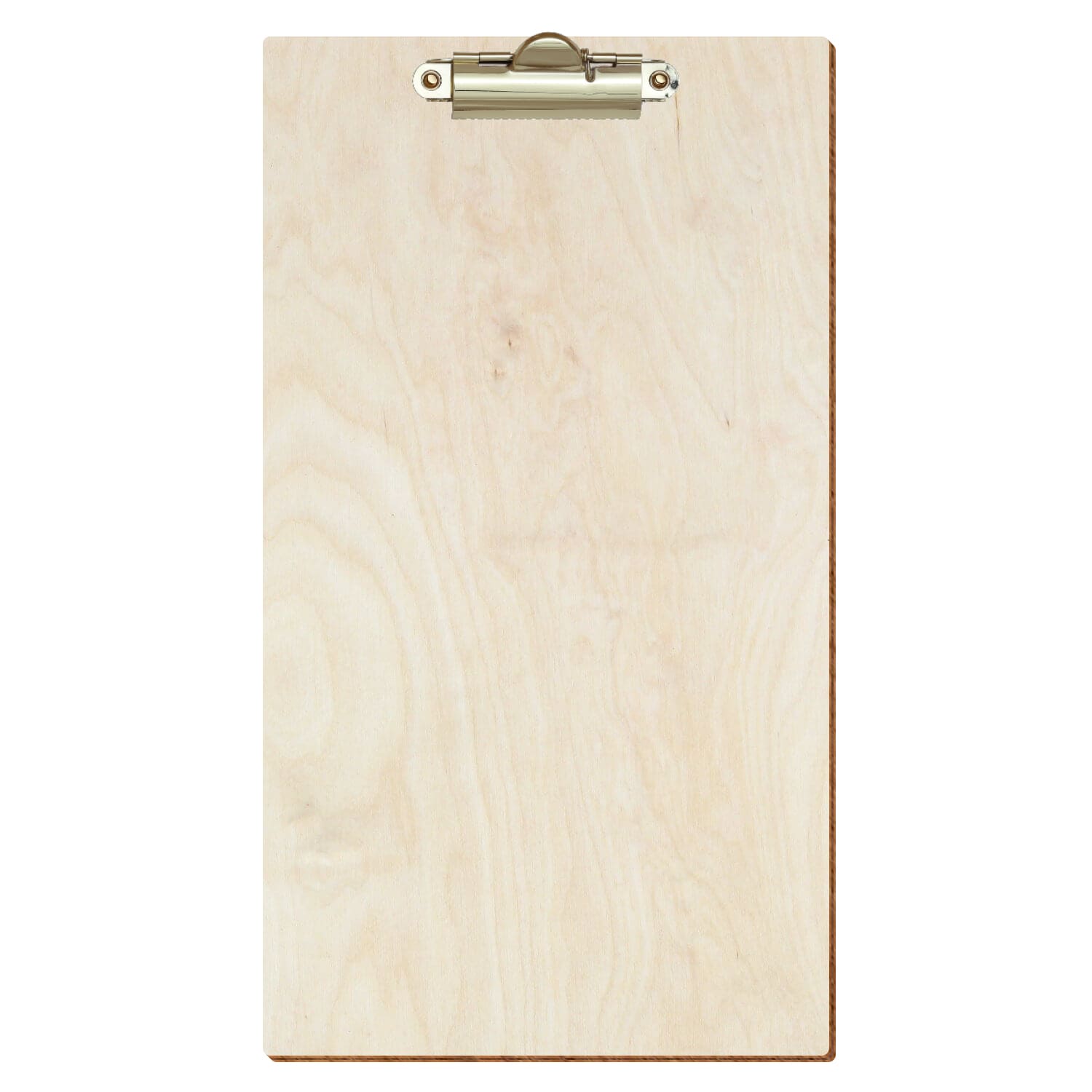 Klemmbrett Rechnungsformat Standardform Birke natur hochkant Zahnklemme gold