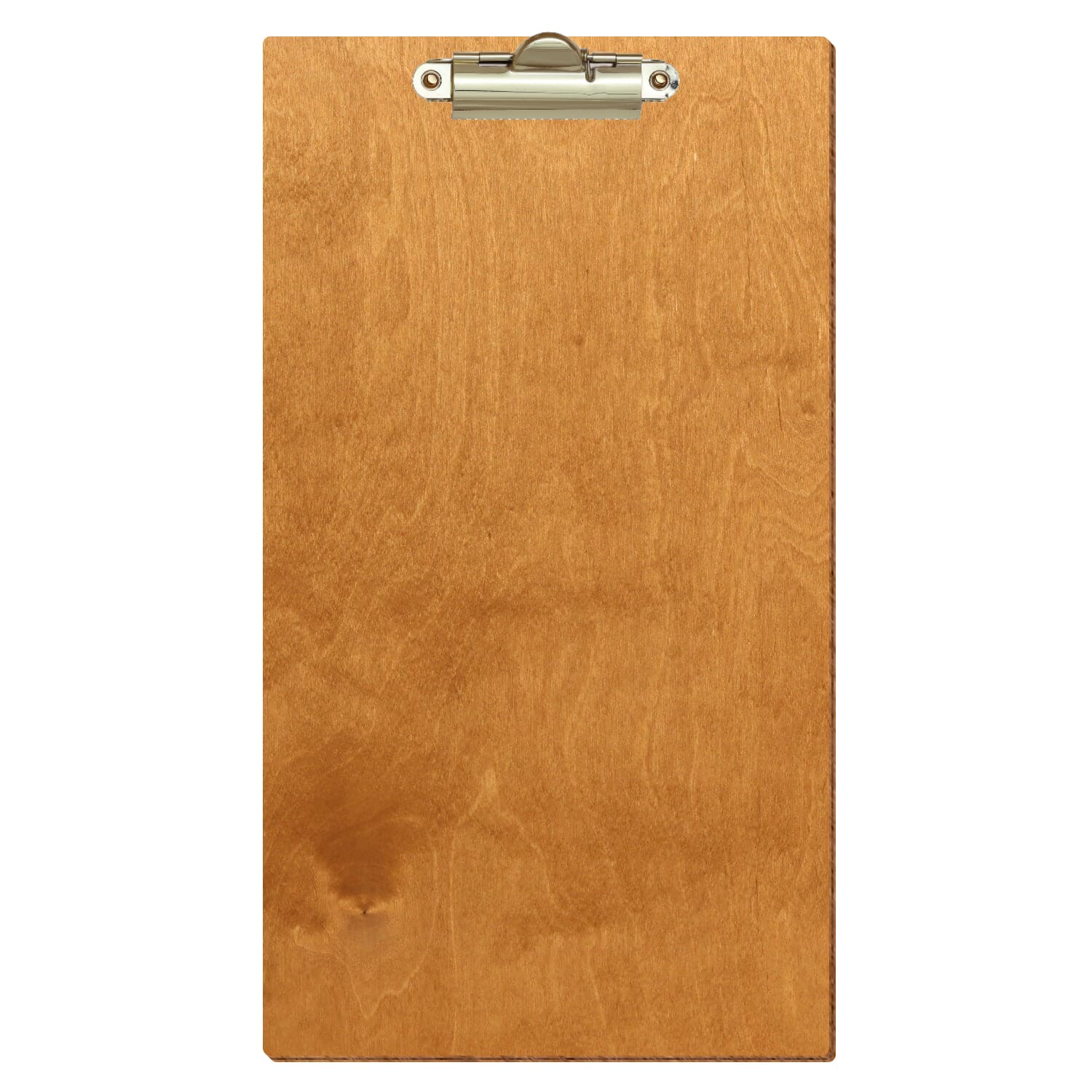 Klemmbrett Rechnungsformat Standardform Birnbaum hochkant Zahnklemme gold