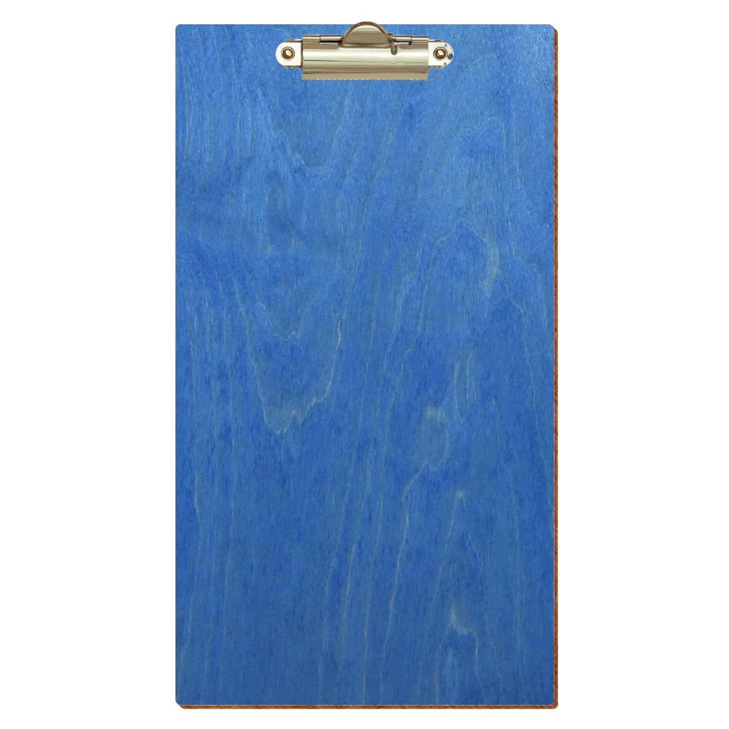 Klemmbrett Rechnungsformat Standardform Kornblumenblau hochkant Zahnklemme gold