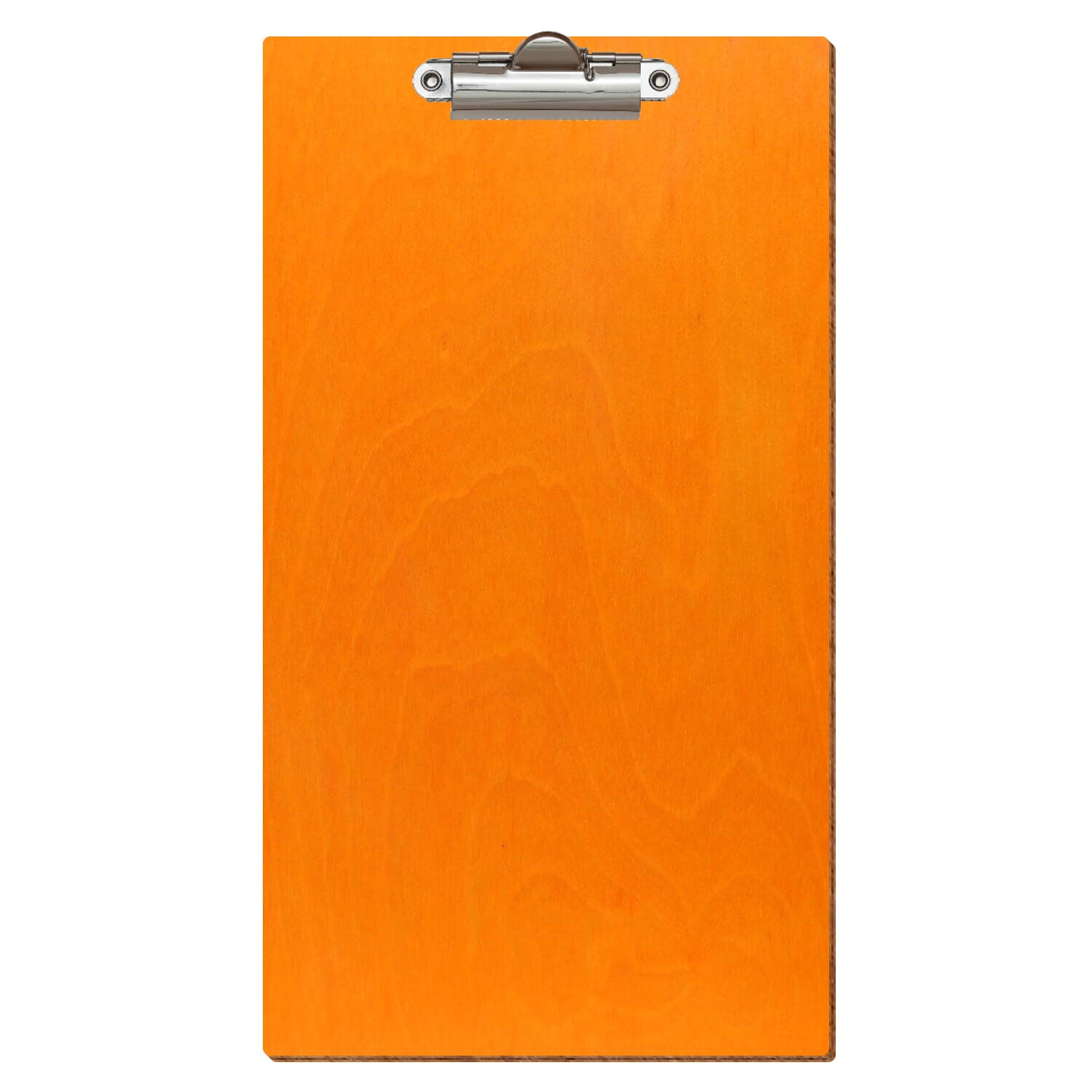 Klemmbrett Rechnungsformat Standardform Orange hochkant Zahnklemme silber