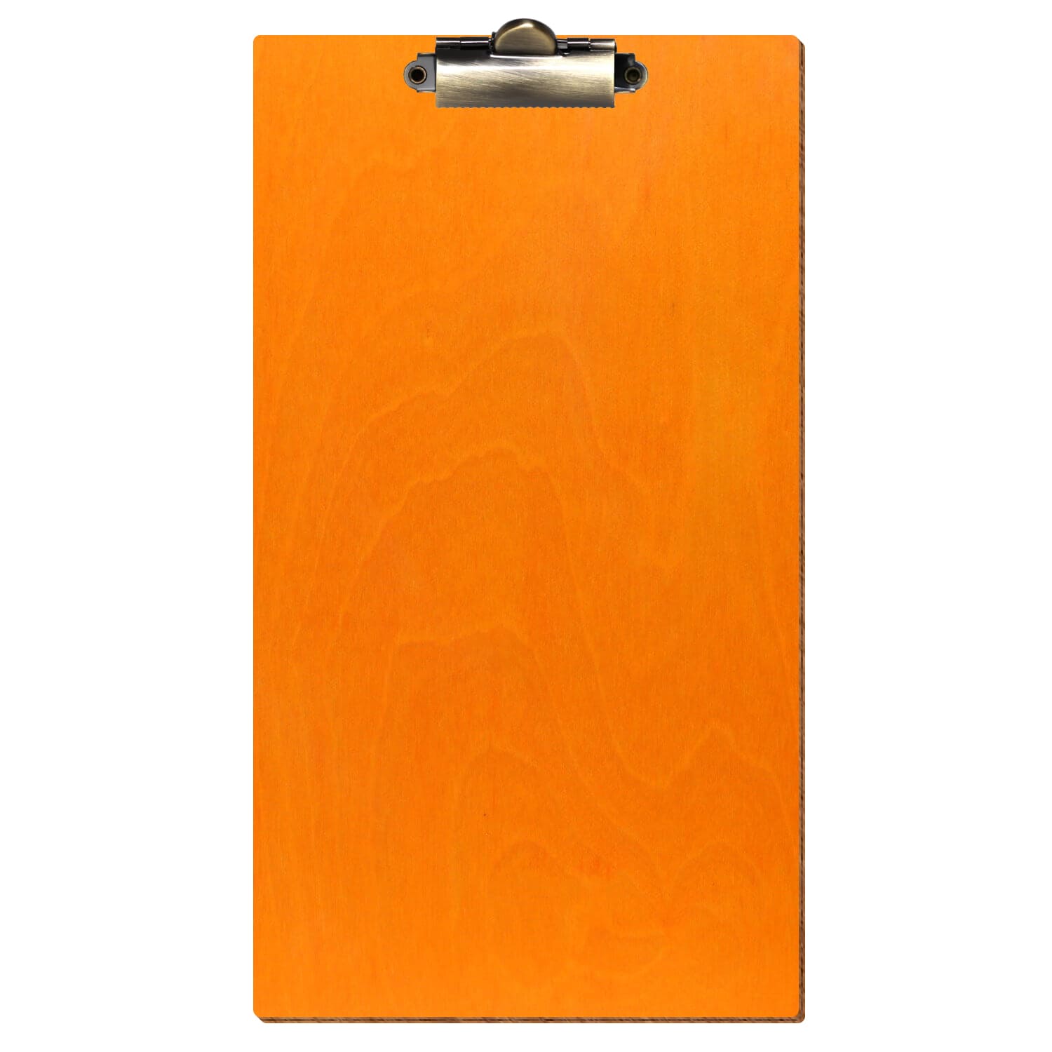Klemmbrett Rechnungsformat Standardform Orange hochkant Zahnklemme antik