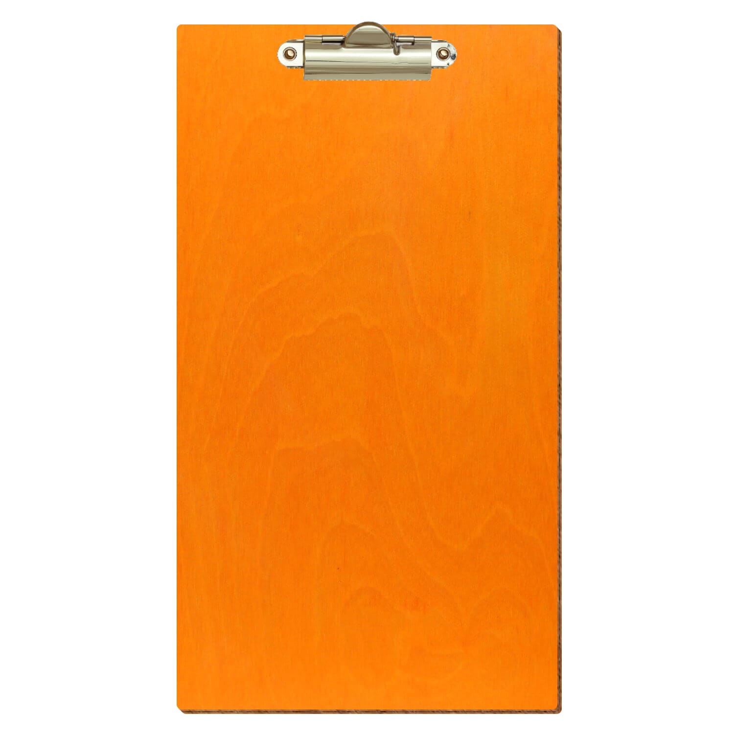 Klemmbrett Rechnungsformat Standardform Orange hochkant Zahnklemme gold