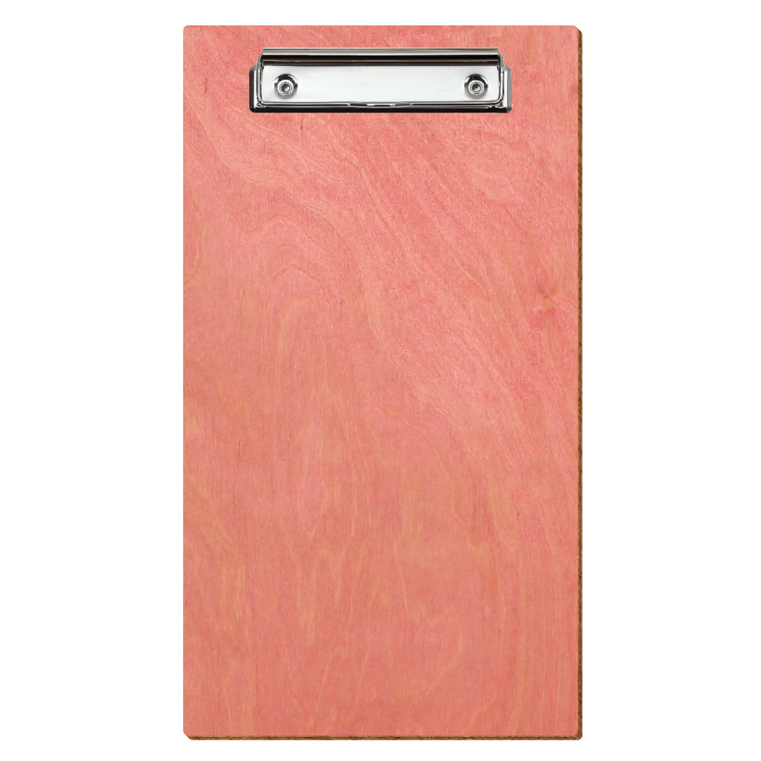 Klemmbrett Rechnungsformat Standardform Rosa hochkant Bügelklemme silber