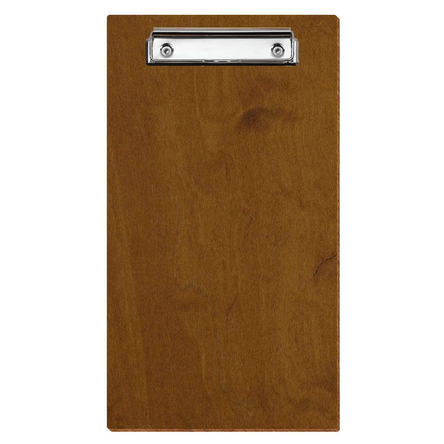 Klemmbrett Rechnungsformat Standardform Teak hochkant Bügelklemme silber