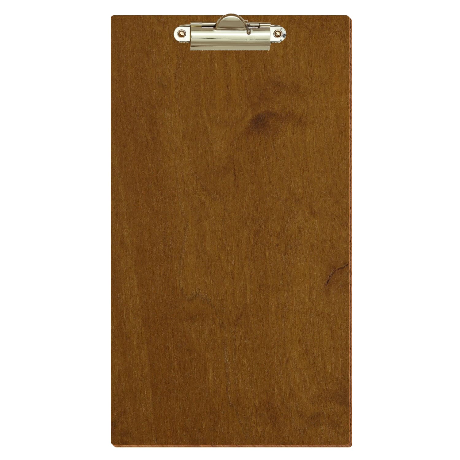 Klemmbrett Rechnungsformat Standardform Teak hochkant Zahnklemme gold