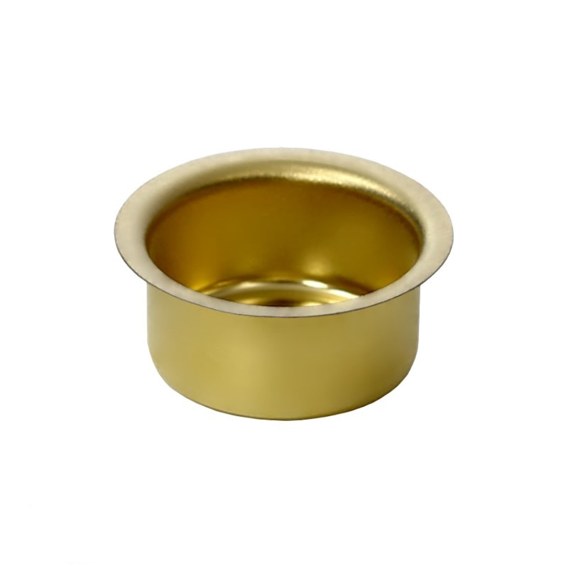 Kerzenteller Messing & Kerzentülle – Tropfenfänger, 10–22 mm – 10mm Tülle für Puppenkerzen