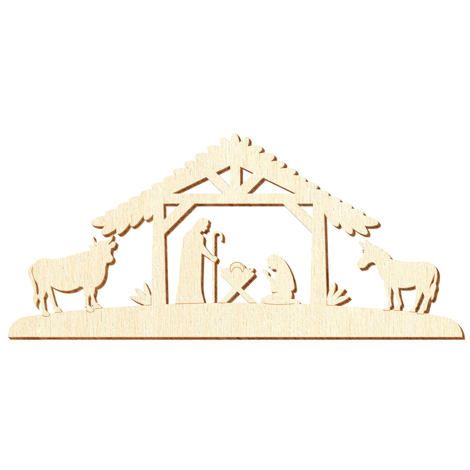 Holz Krippe - Deko Basteln 20-64 cm