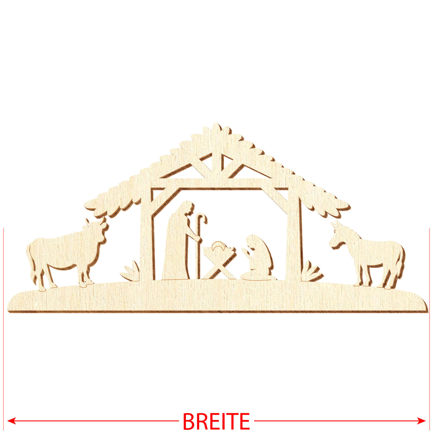 Holz Krippe - Deko Basteln 20-64 cm Breite