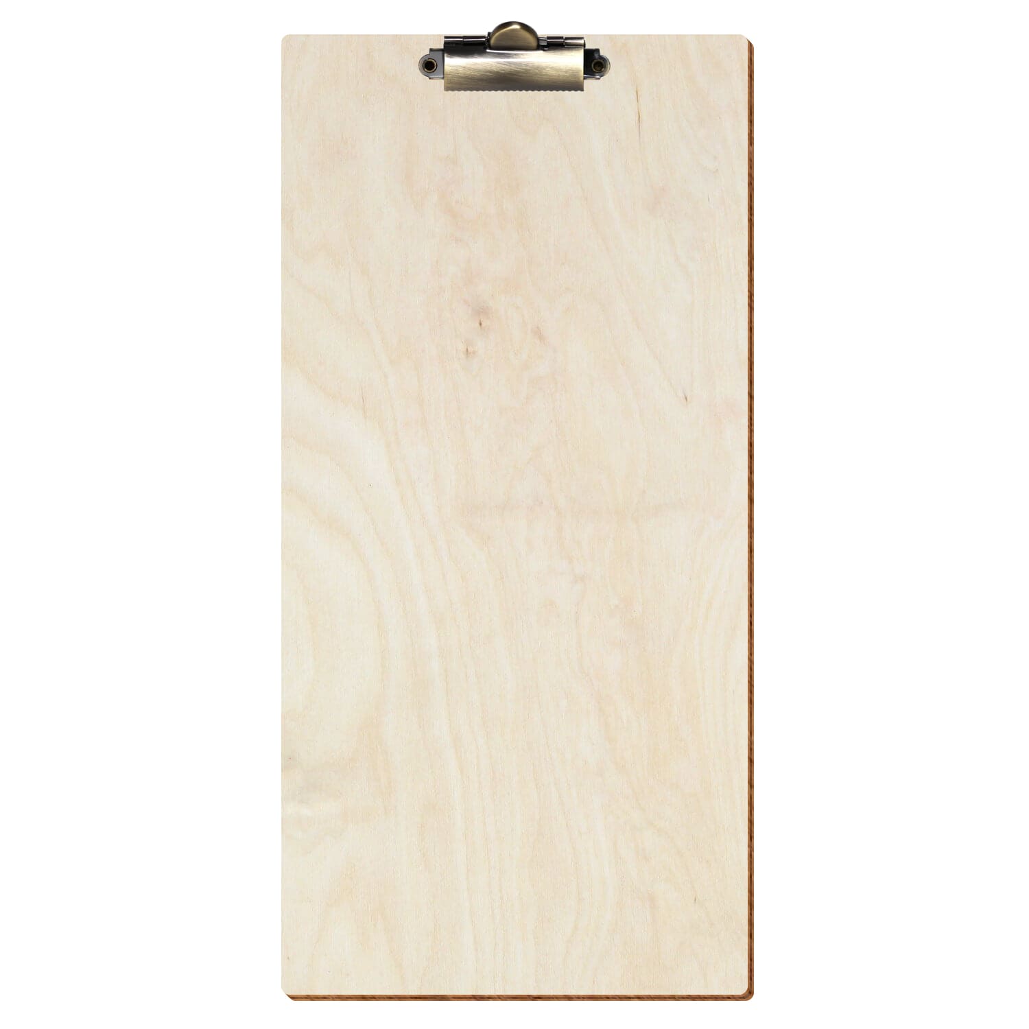 Klemmbrett Barformat Birke natur hochkant Zahnklemme antik