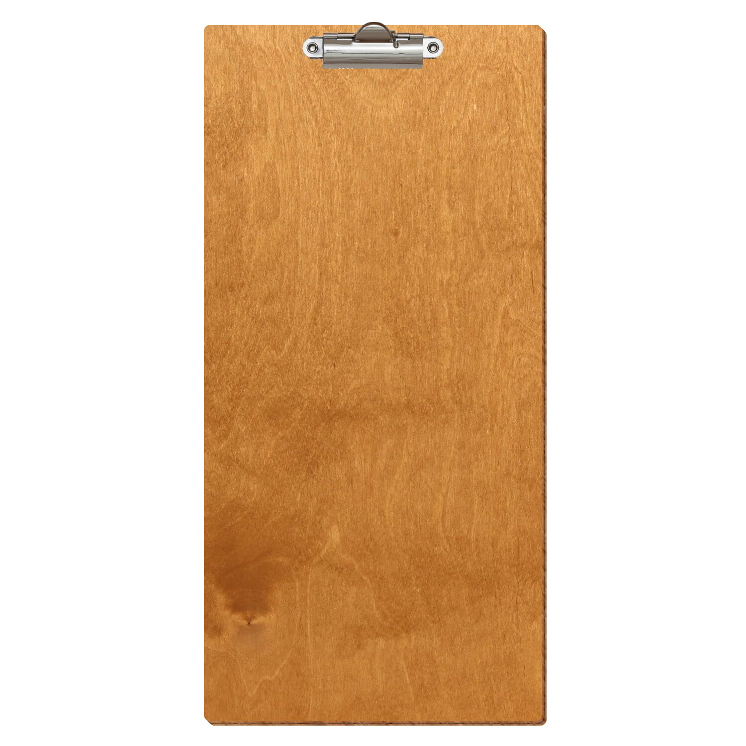 Klemmbrett Barformat Birnbaum hochkant Zahnklemme silber