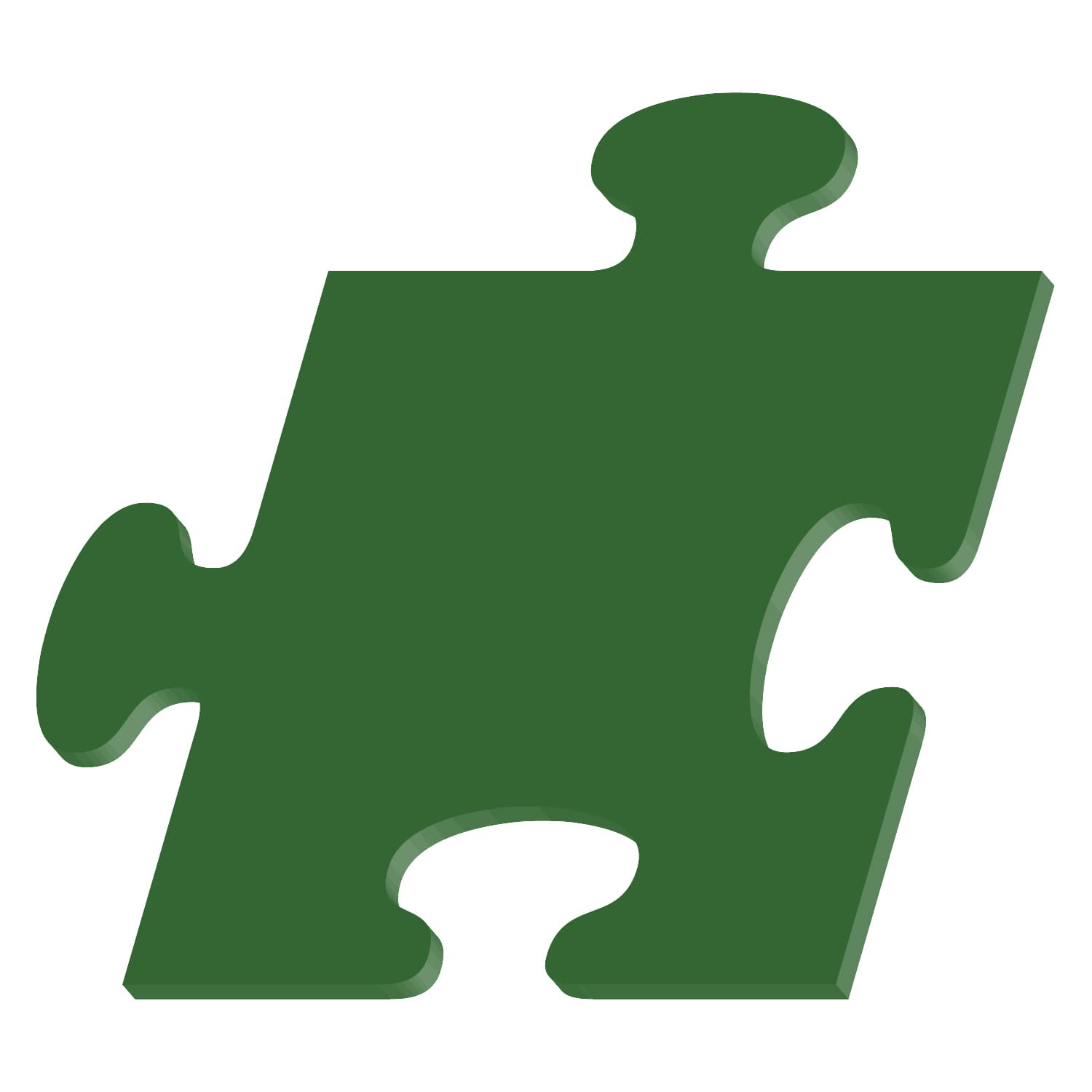 PLEXIGLAS® Puzzle Zuschnitt dunkelgrün 3-50cm