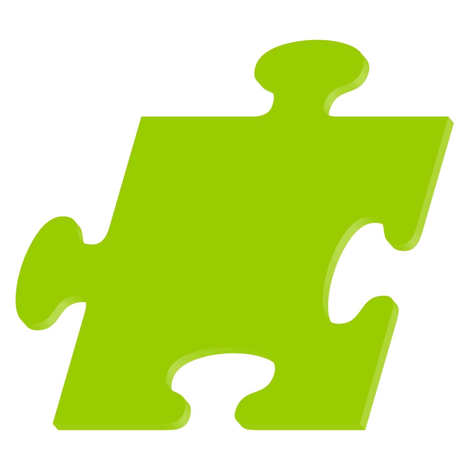 PLEXIGLAS® Puzzle Zuschnitt grün 3-50cm