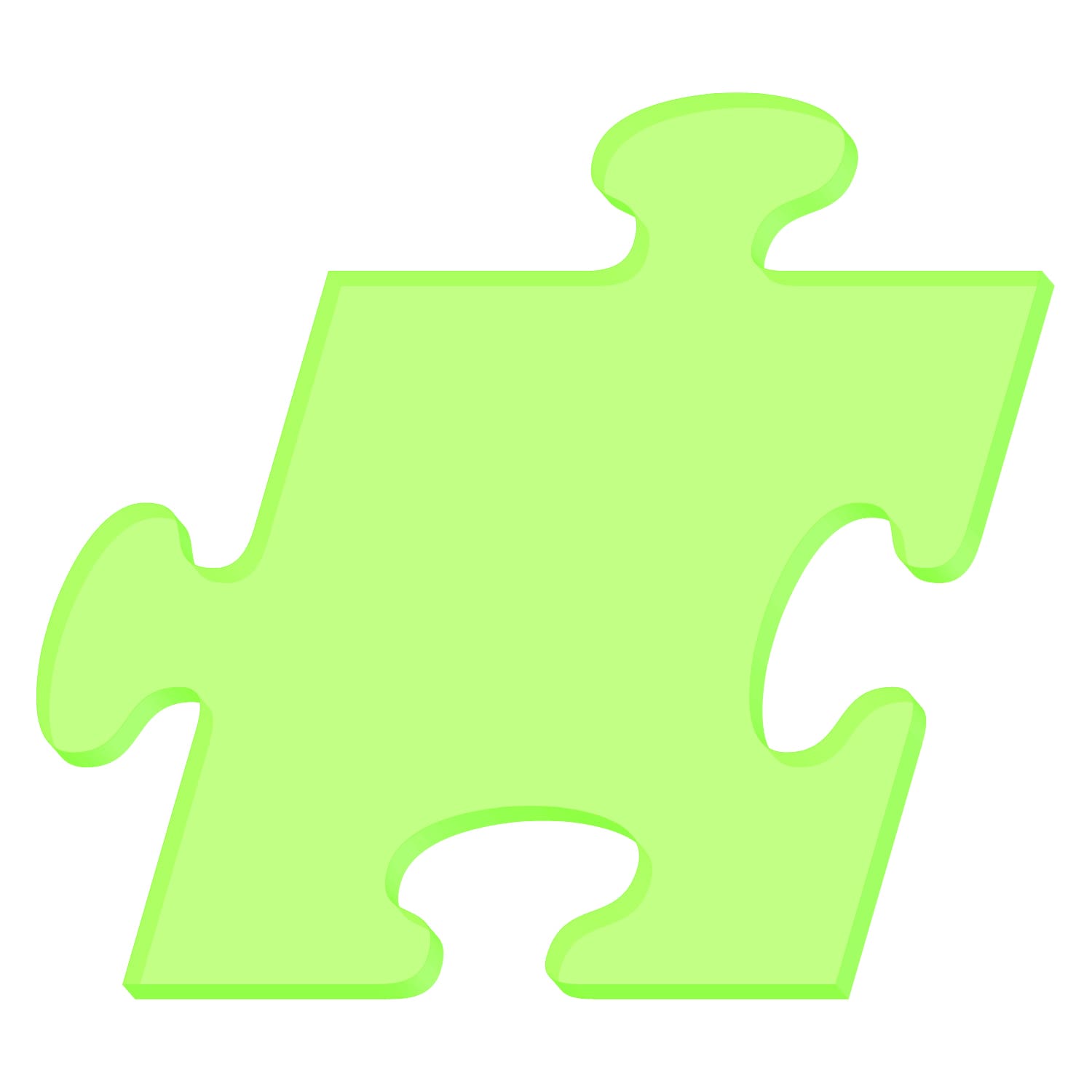 Plexiglas® Zuschnitt - Puzzle Neongrün transparent - Basteln Deko 3-50cm Amazon