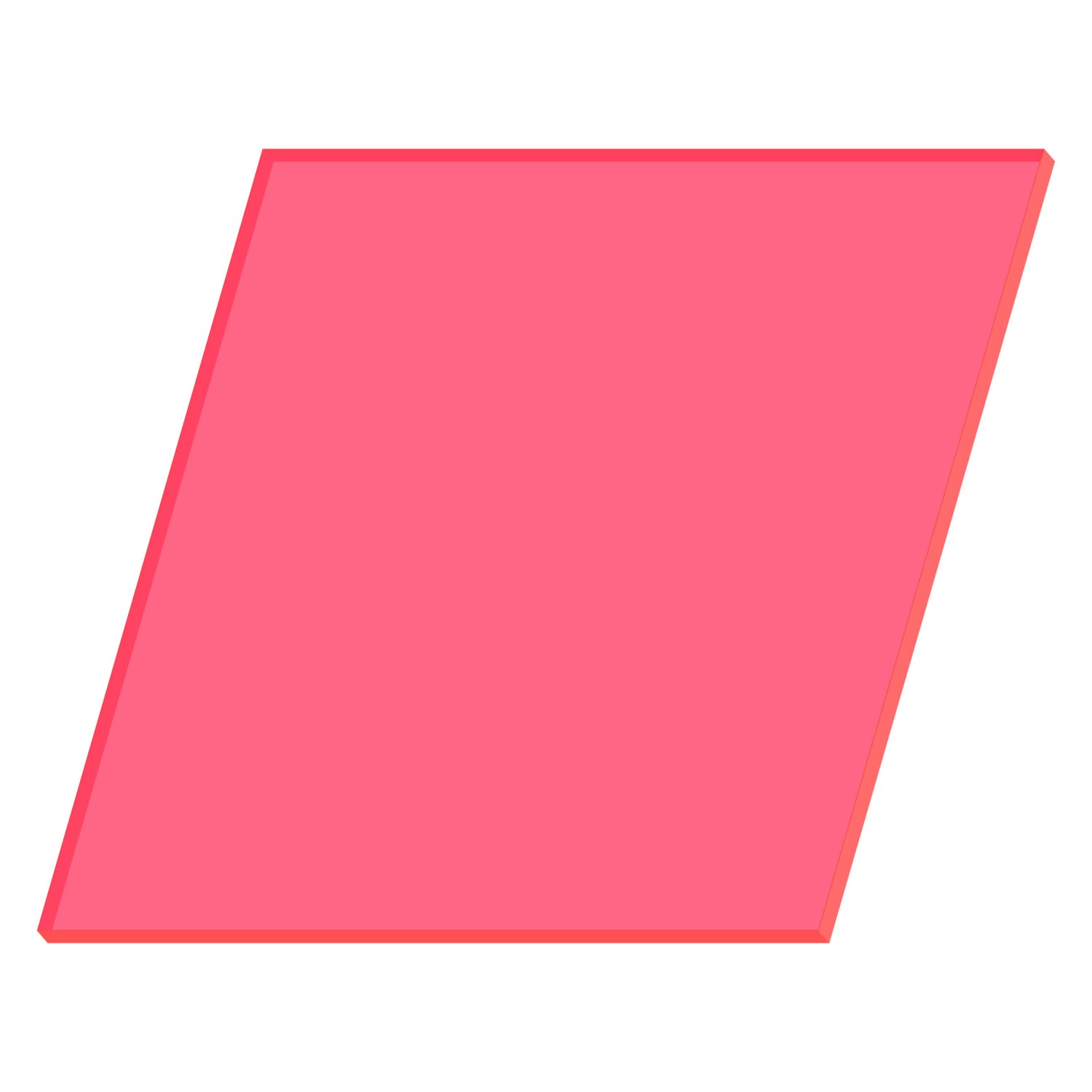 PLEXIGLAS® Zuschnitt 3-50cm - Quadrat Neonrot transparent Amazon