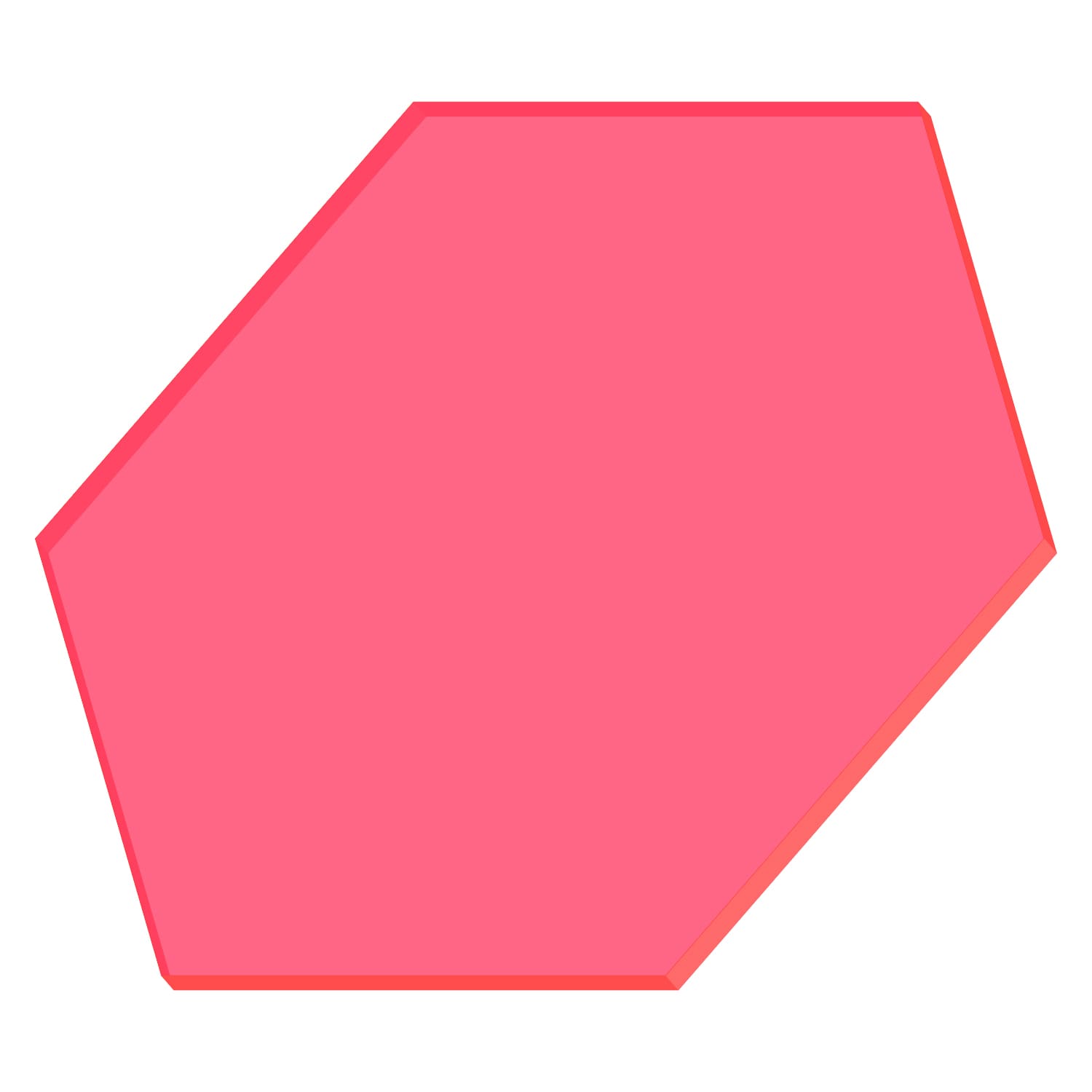 Plexiglas® Zuschnitt - Hexagon/Sechseck Neonrot transparent - Basteln Deko 3-50cm Amazon