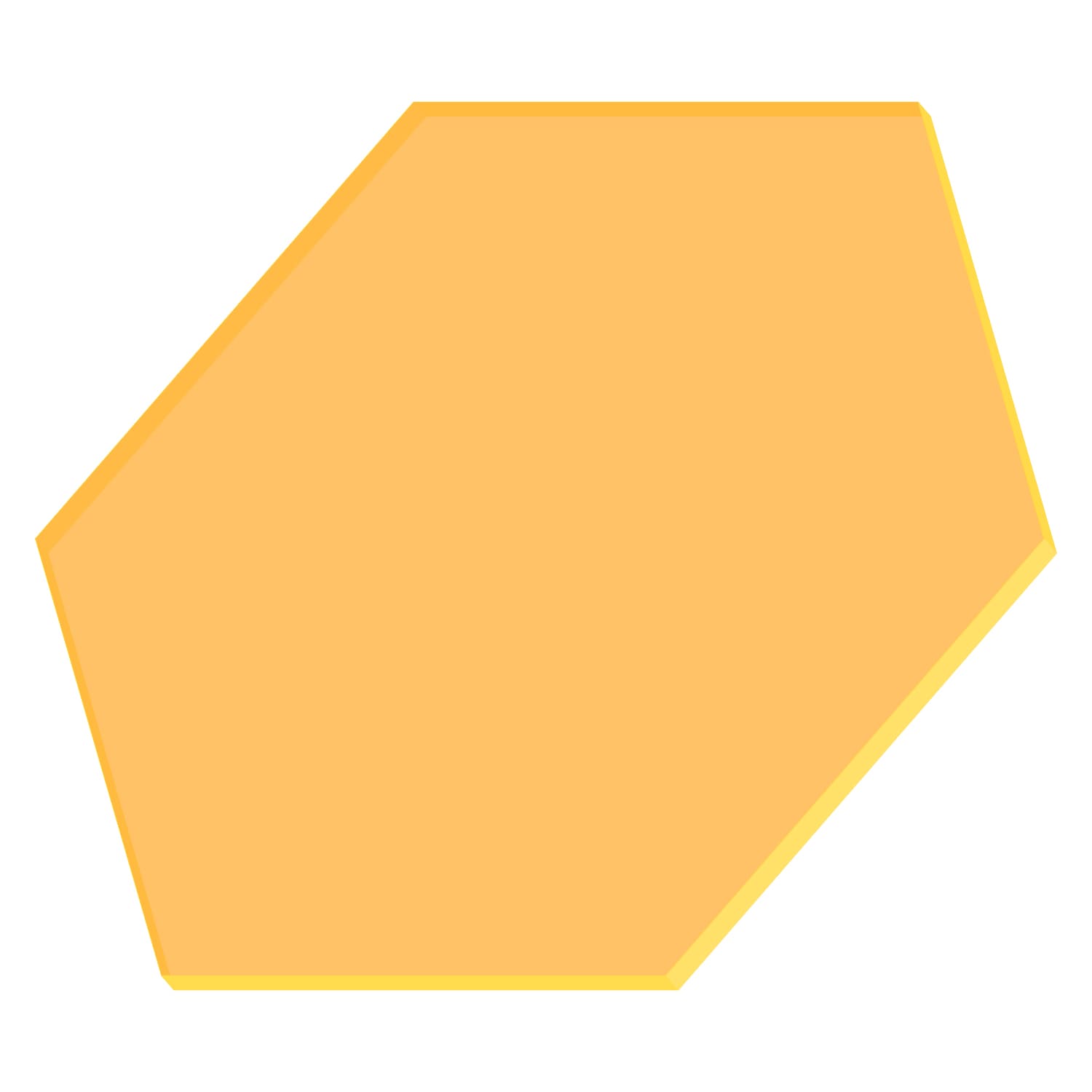 PLEXIGLAS® Hexagon Sechseck Zuschnitt Neonorange transparent 3-50cm