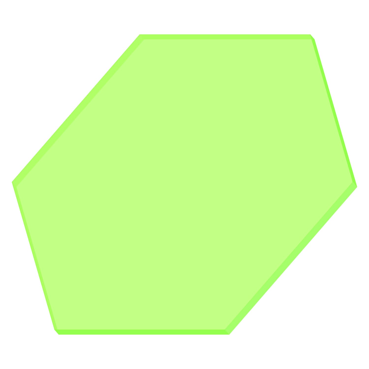 PLEXIGLAS® Zuschnitt 3-50cm - Hexagon/Sechseck Neongrün transparent Amazon