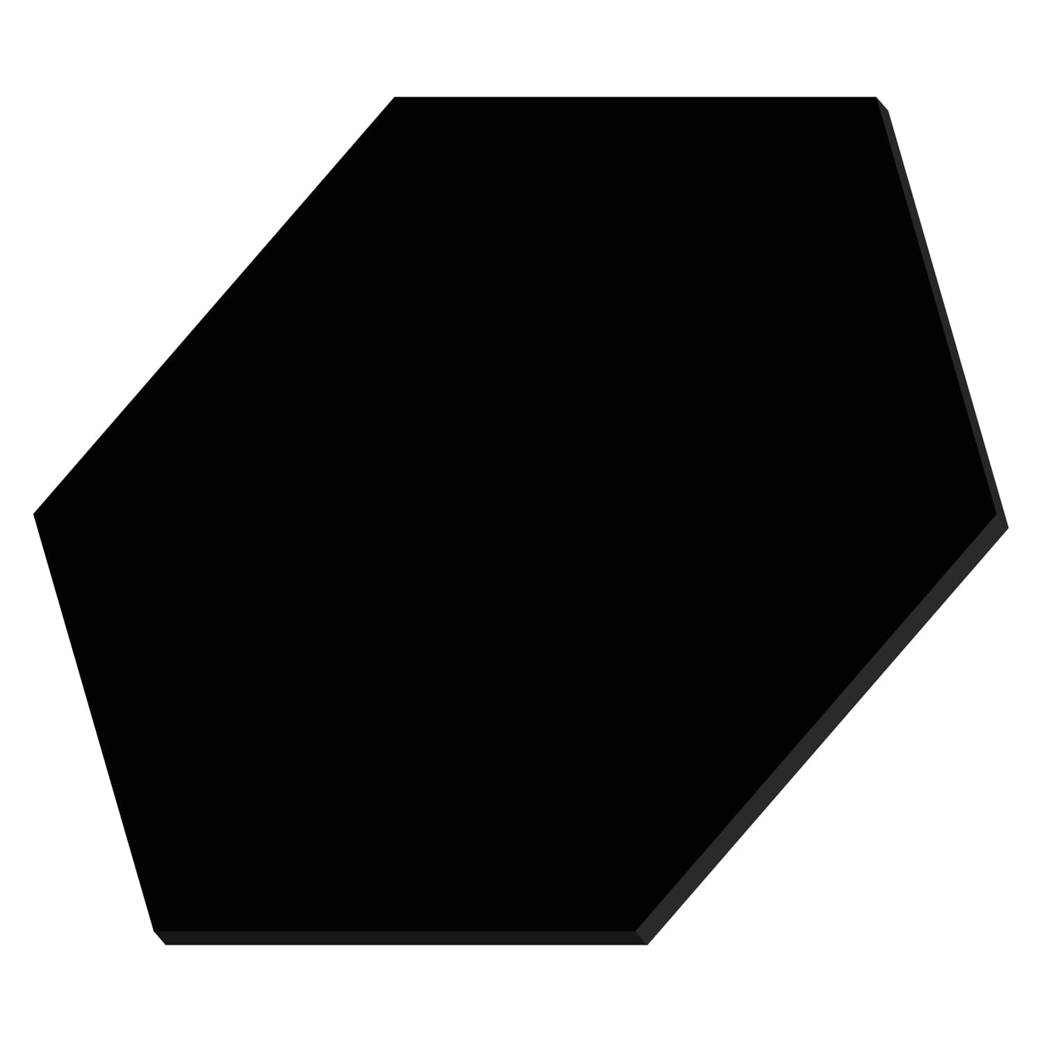 PLEXIGLAS® Hexagon Sechseck Zuschnitt Schwarz 3-50cm