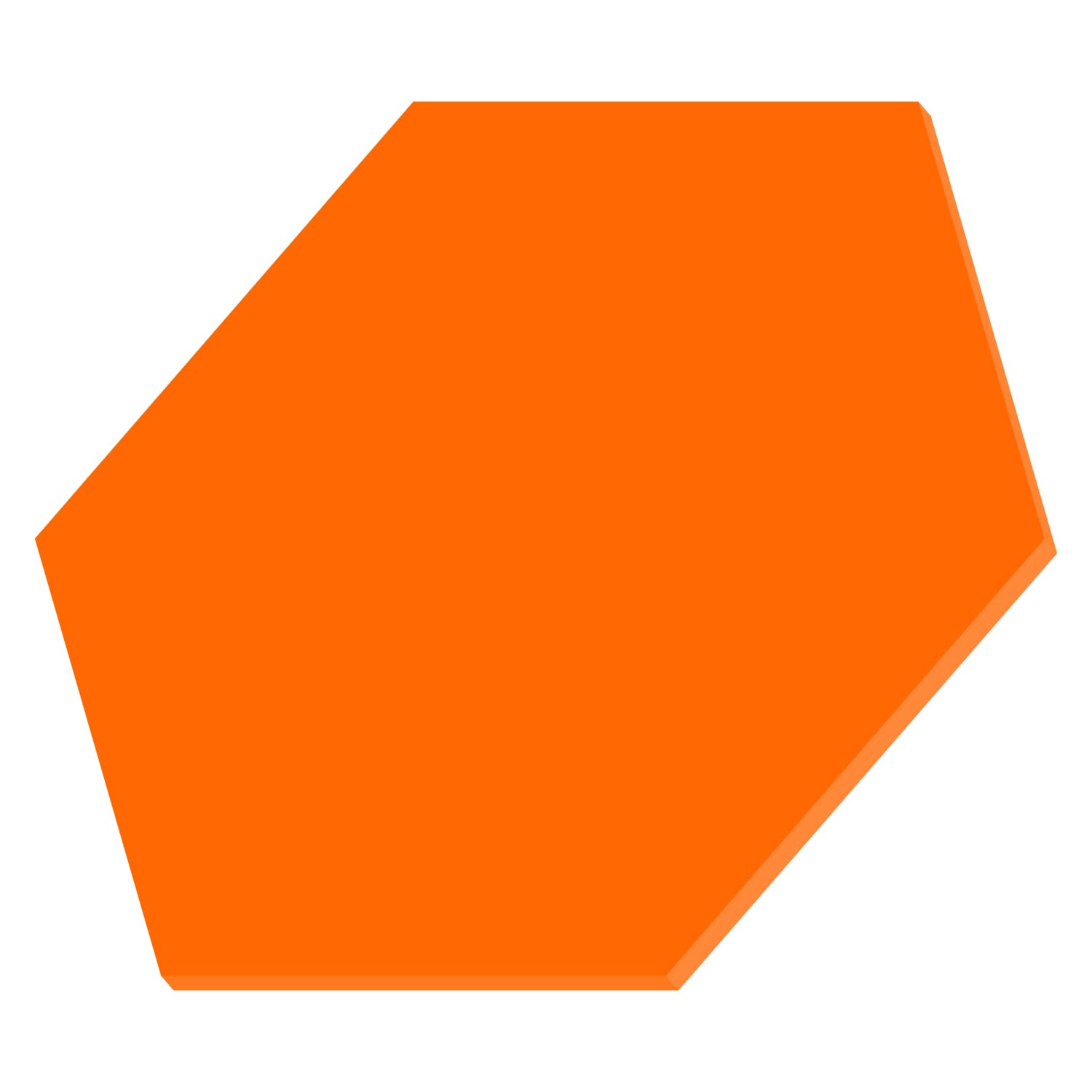 PLEXIGLAS® Hexagon Sechseck Zuschnitt Orange 3-50cm