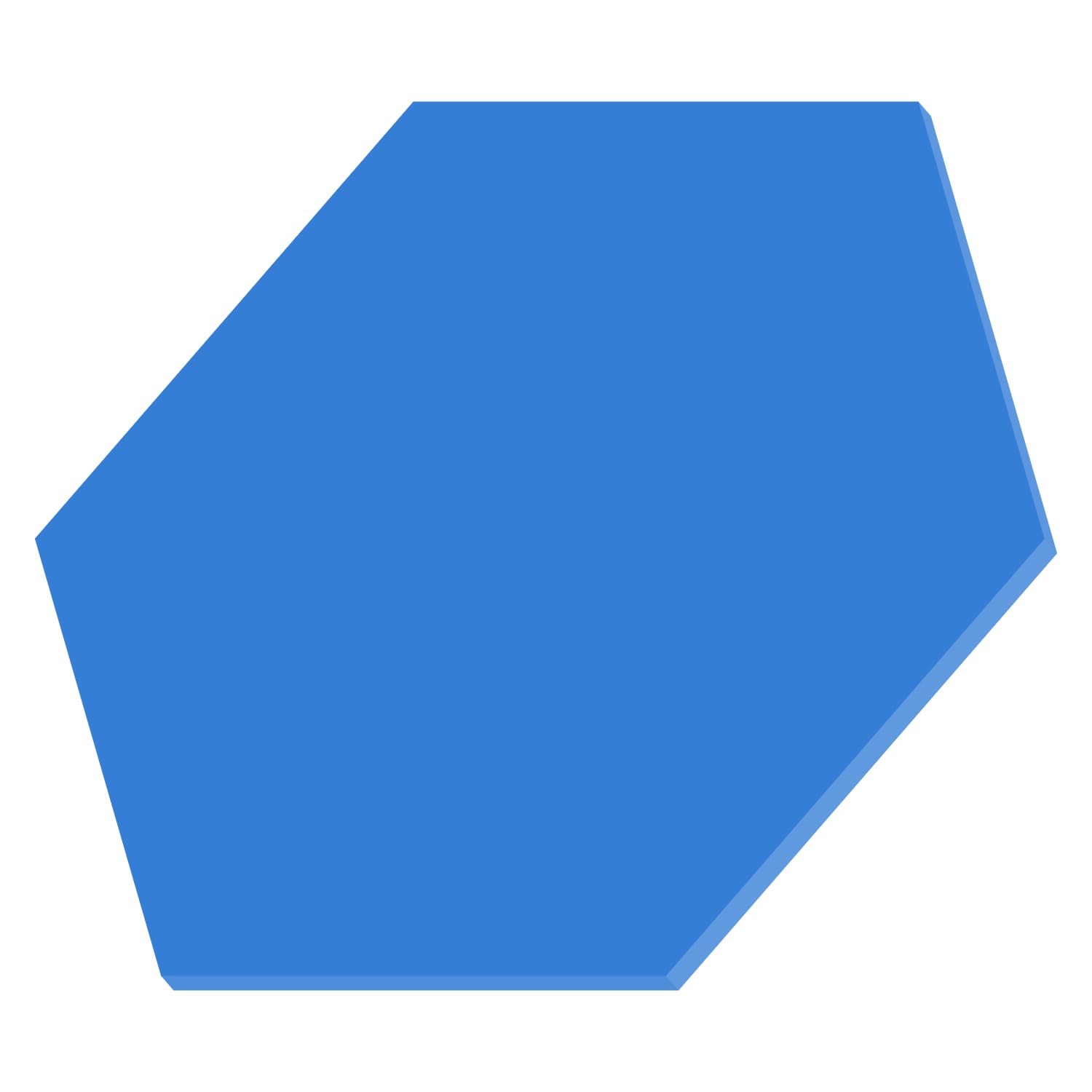 PLEXIGLAS® Hexagon Sechseck Zuschnitt Hellblau 3-50cm