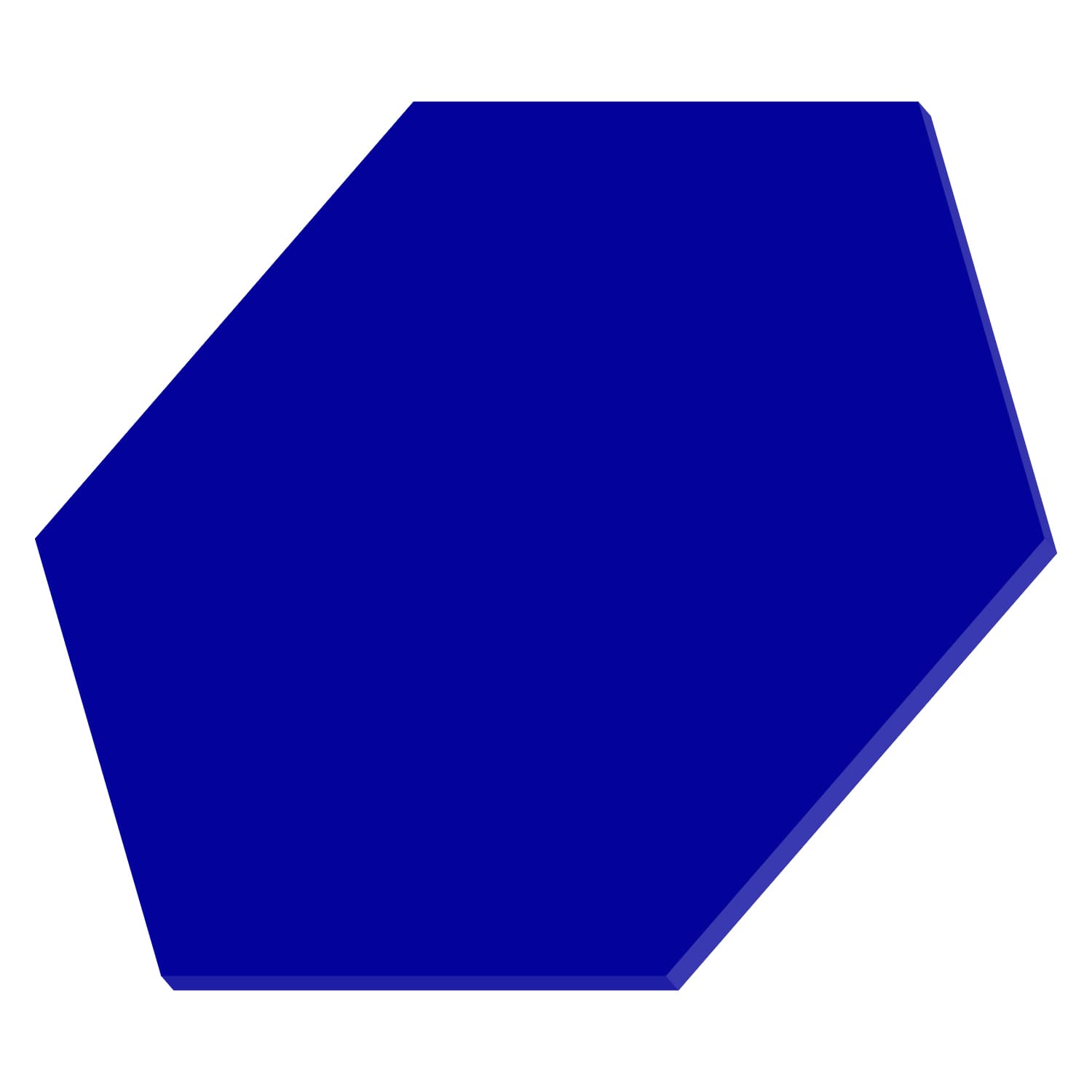PLEXIGLAS® Hexagon Sechseck Zuschnitt Dunkelblau 3-50cm