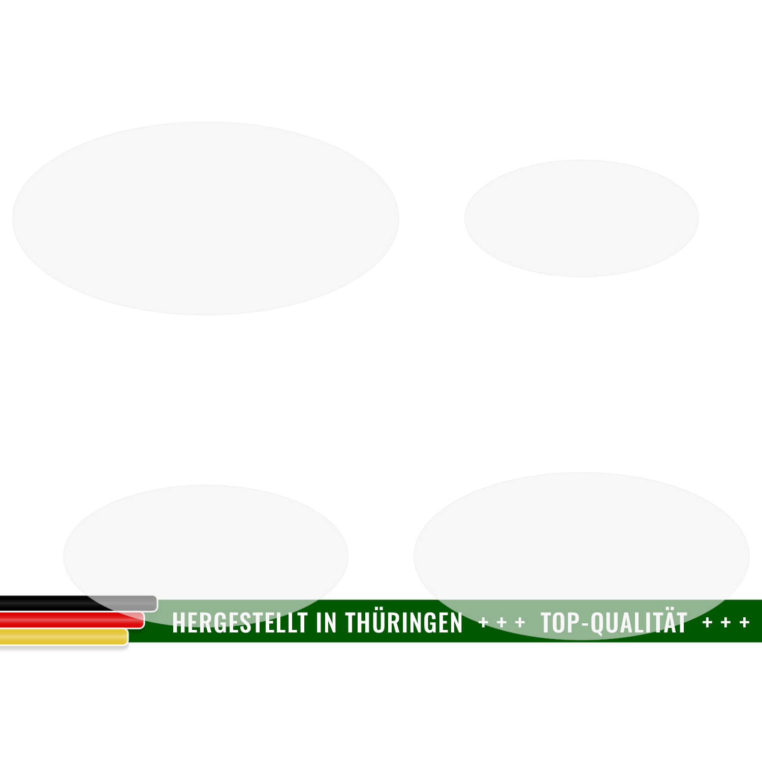 PLEXIGLAS® Zuschnitt 3-50cm - ovale Scheibe Farblos transparent Gruppenbild