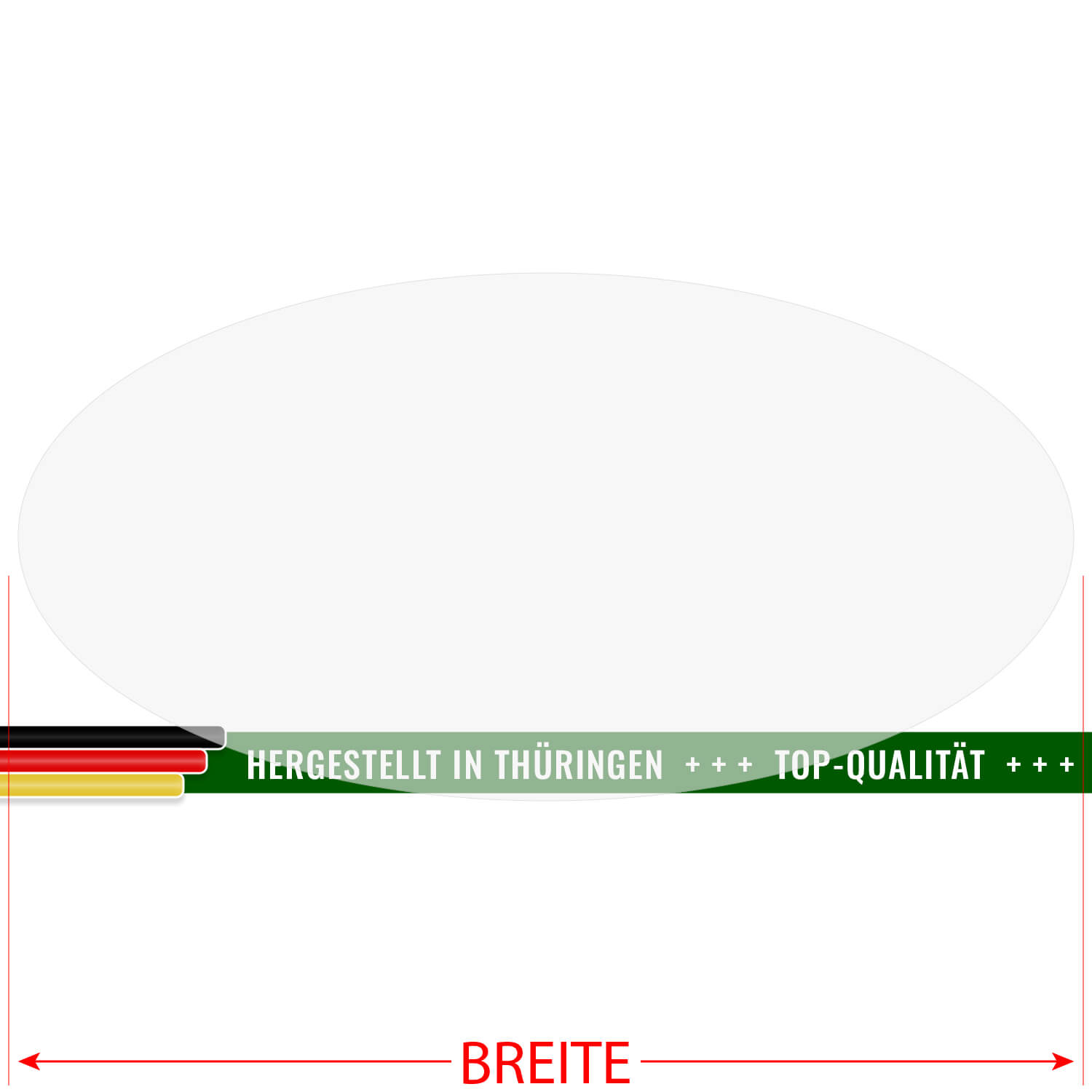 PLEXIGLAS® Zuschnitt 3-50cm - ovale Scheibe Farblos transparent Größe