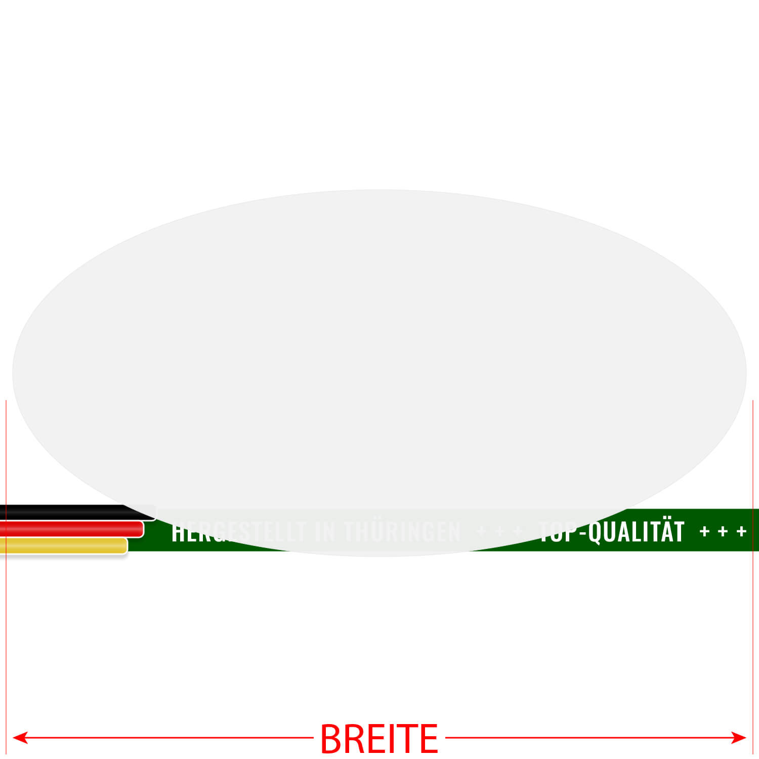 PLEXIGLAS® Zuschnitt 3-50cm - ovale Scheibe Farblos milchig Größe