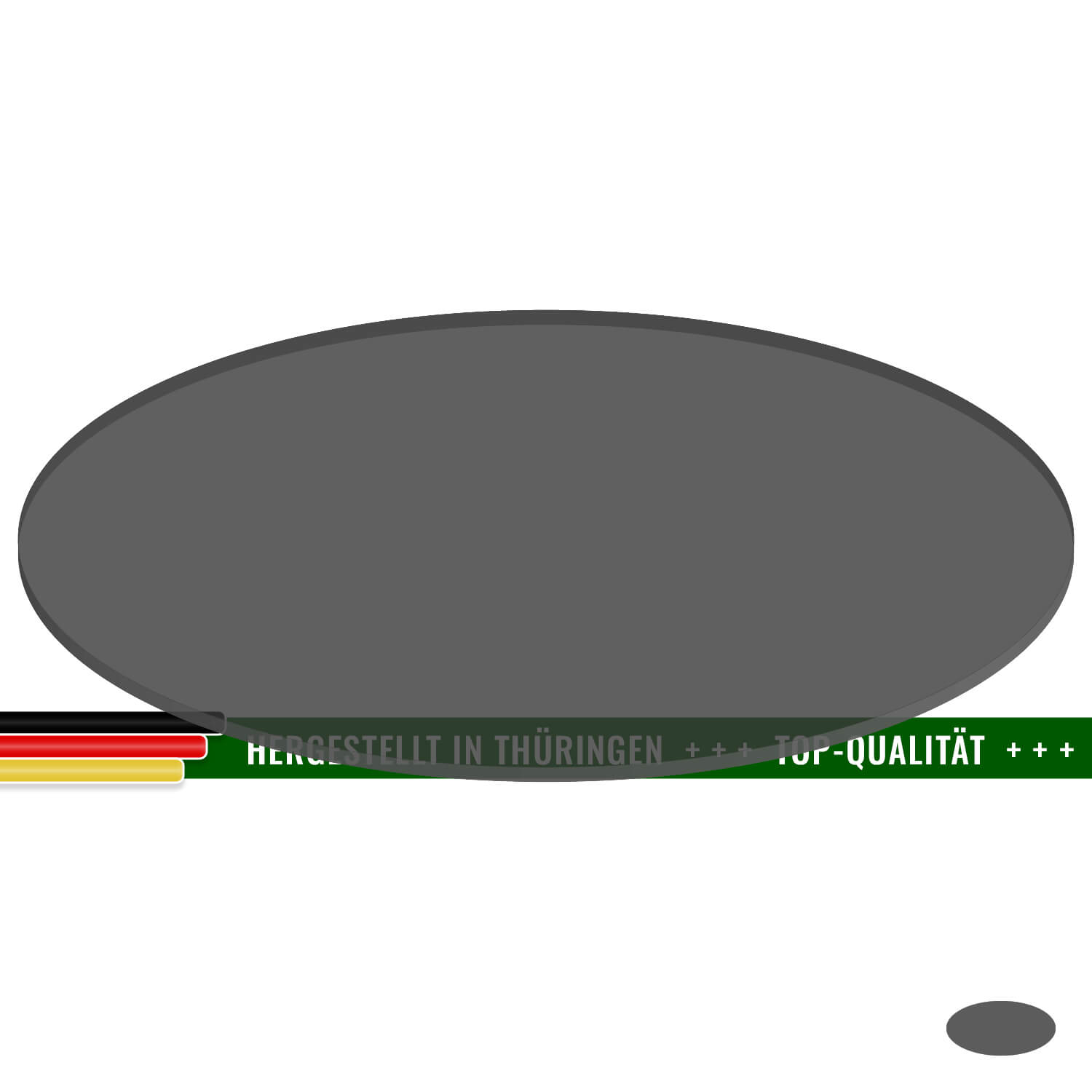 PLEXIGLAS® Zuschnitt 3-50cm - ovale Scheibe Farblos Dunkelgrau transparent