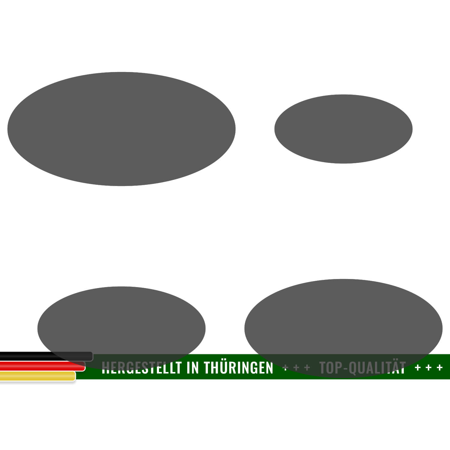 PLEXIGLAS® Zuschnitt 3-50cm - ovale Scheibe Farblos Dunkelgrau transparent Gruppenbild